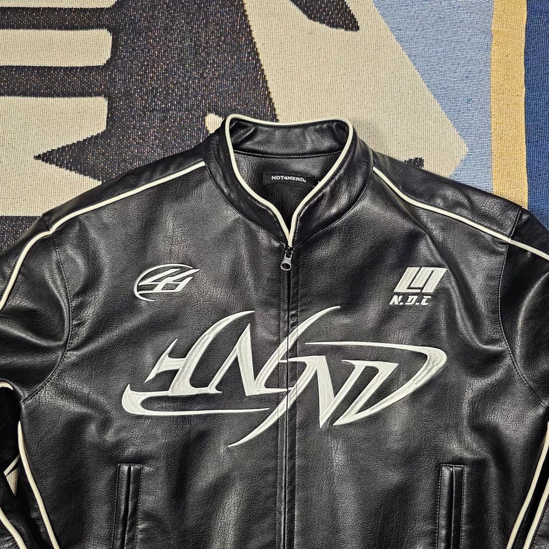 Vintage Knight Dark Leather Jacket Size US M / EU 48-50 / 2 - 3 Thumbnail