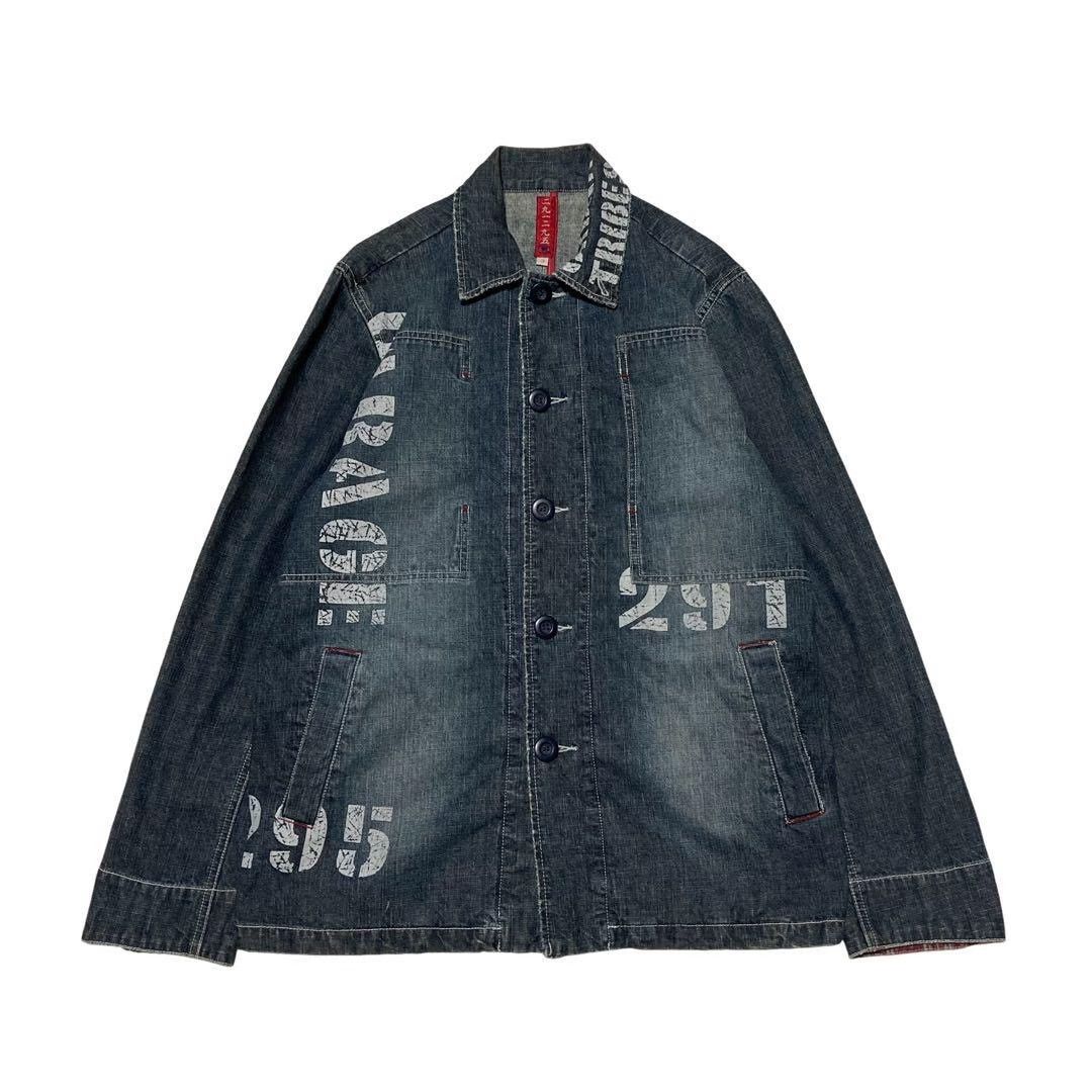 Vintage Vintage Distressed Denim Cargo Jacket Size US M / EU 48-50 / 2 - 2 Thumbnail