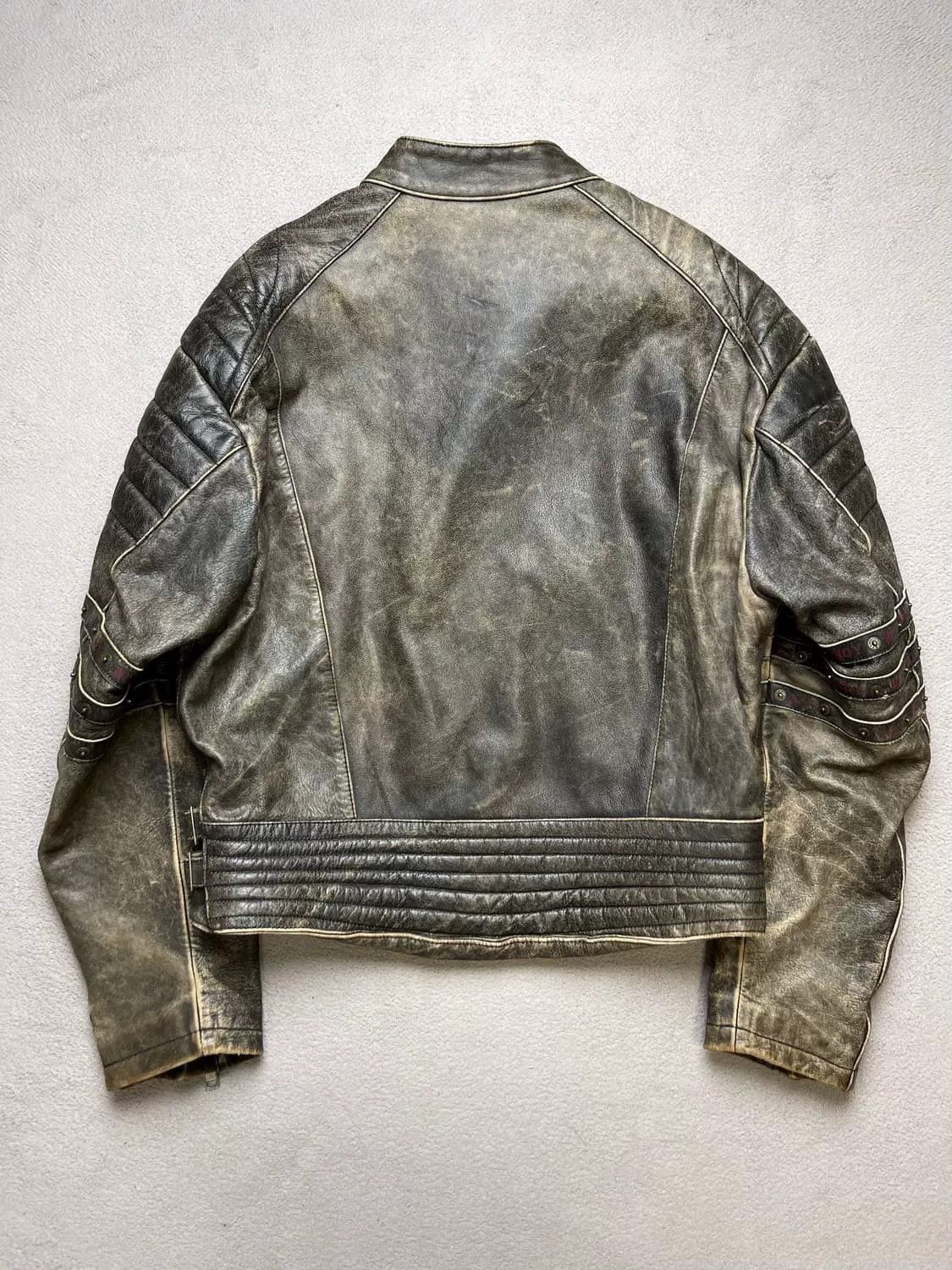 Vintage Vintage Distressed Leather Jacket Size US M / EU 48-50 / 2 - 2 Thumbnail