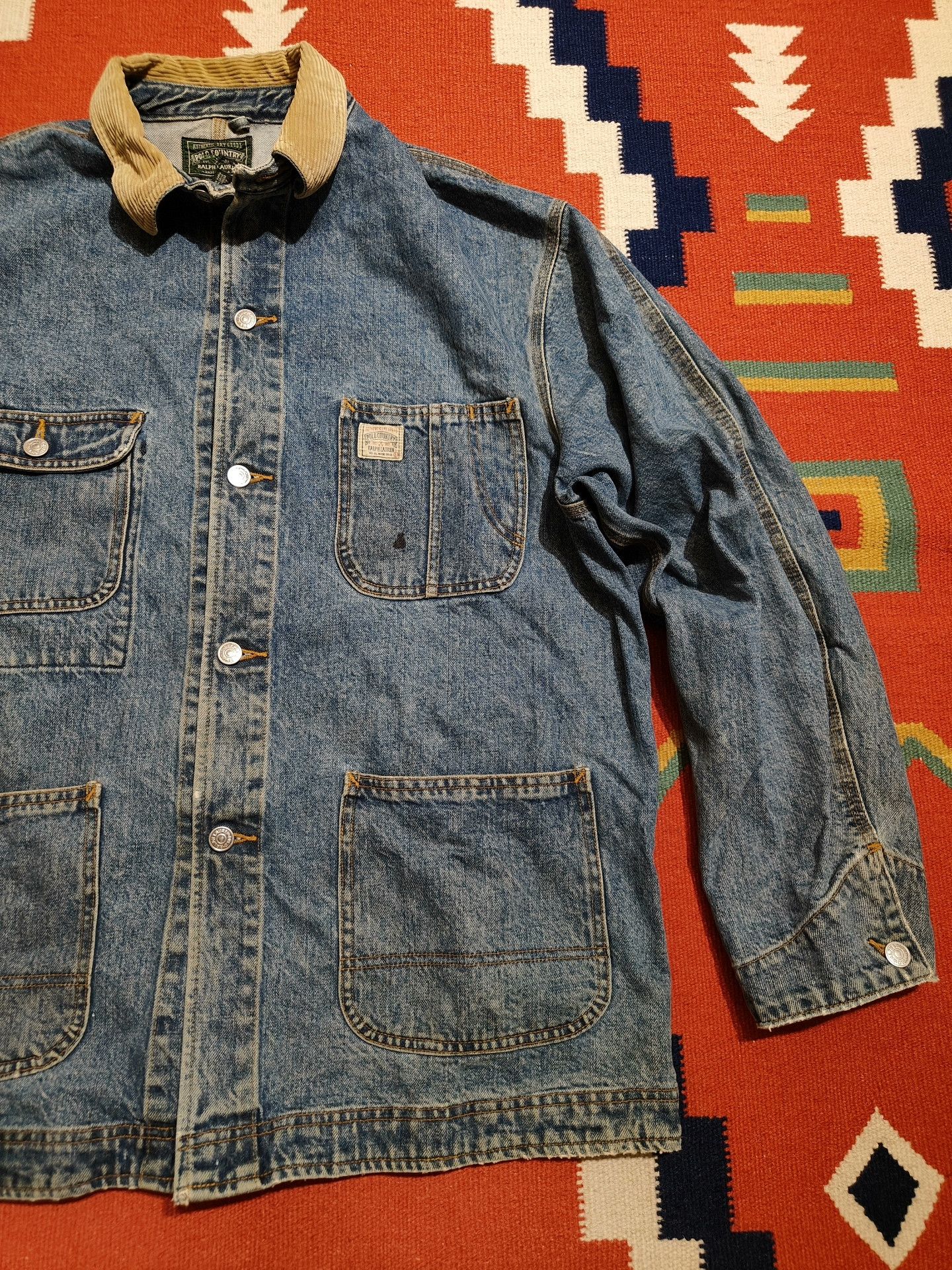 Vintage Vintage Polo Ralph Lauren Denim Jacket Size US L / EU 52-54 / 3 - 2 Thumbnail
