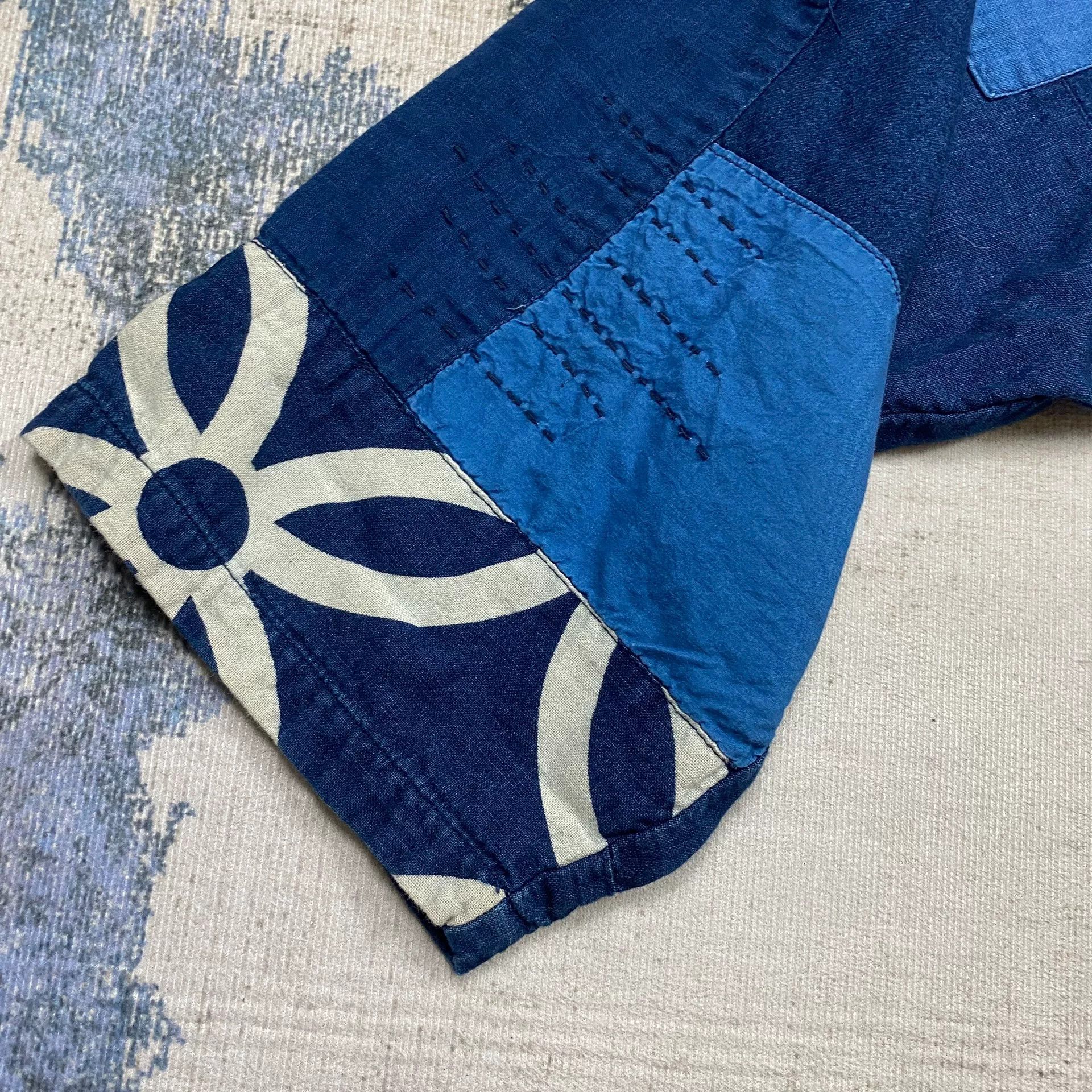 Japanese Brand Blue Blue Japan Indigo Sashiko Robe Coat Size US M / EU 48-50 / 2 - 6 Thumbnail