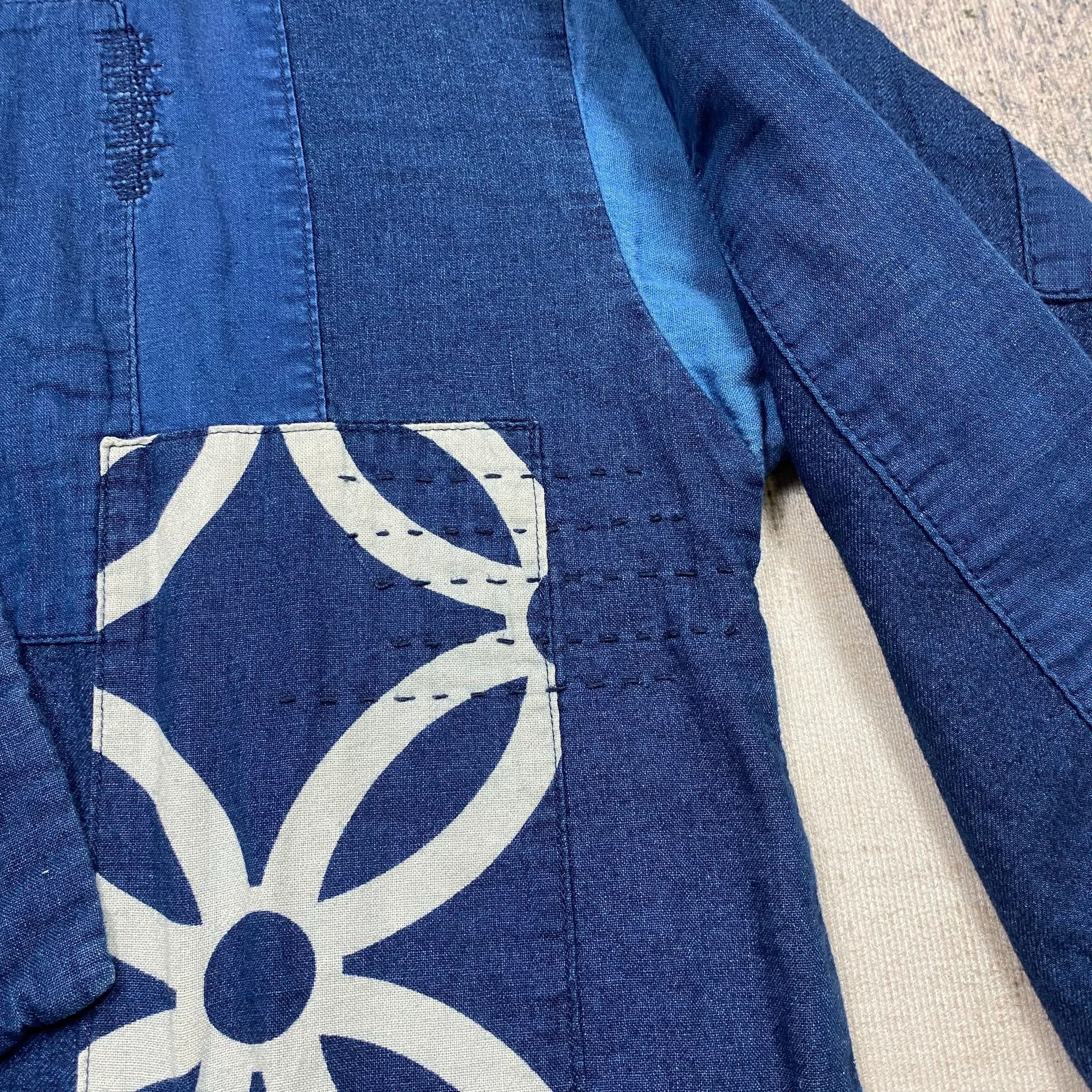 Japanese Brand Blue Blue Japan Indigo Sashiko Robe Coat Size US M / EU 48-50 / 2 - 5 Thumbnail