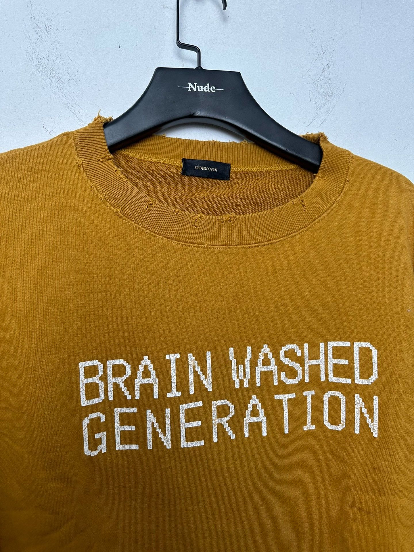Undercover UNDERCOVER 17AW Brain Washed Distressed Cropped Sweatshirt Size M / US 6-8 / IT 42-44 - 3 Thumbnail