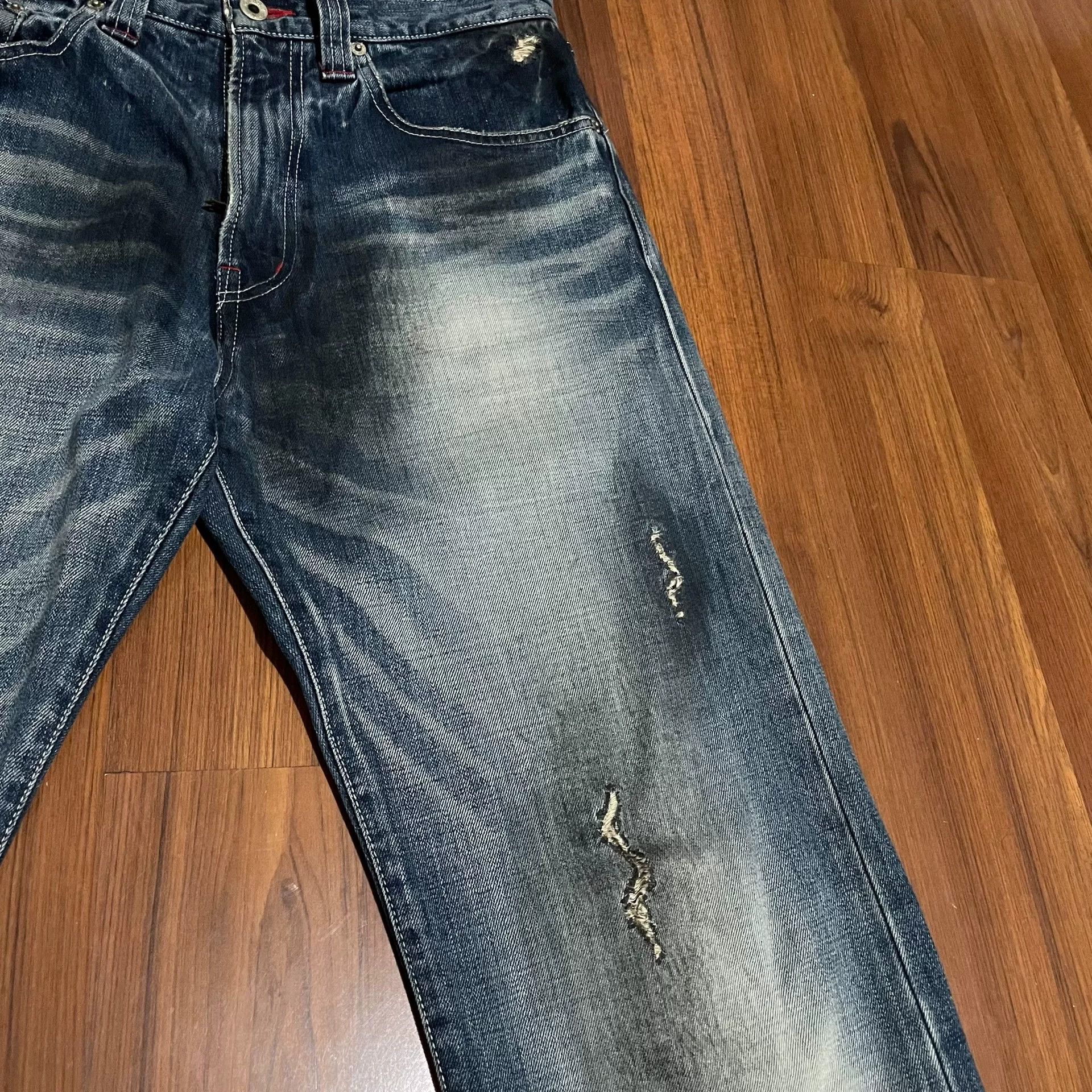 Other Japanese Washed Distressed Jeans Size 42" / US 20 - 4 Thumbnail