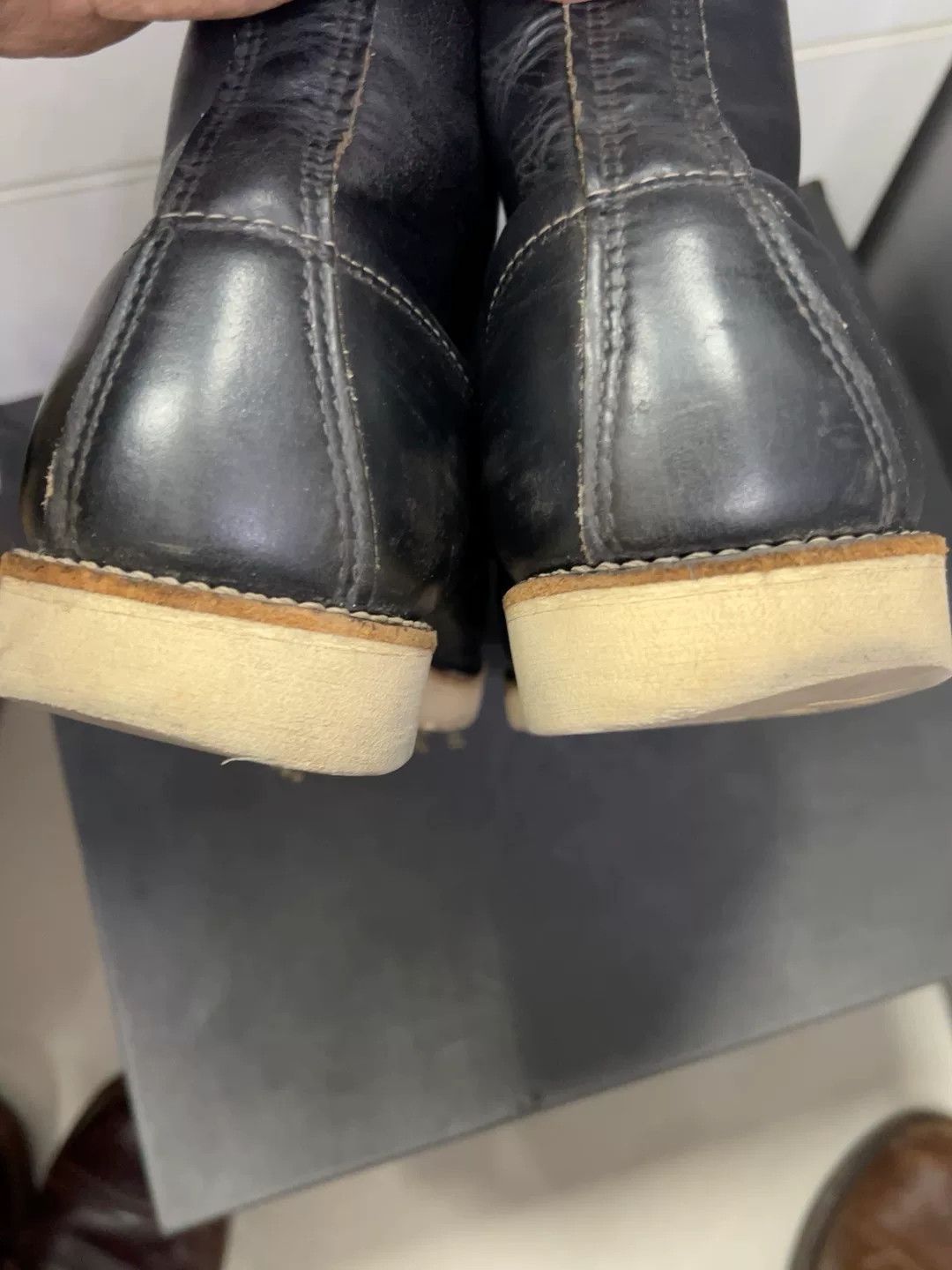 Other Black Dyed Leather Logo Boots Size US 7 / EU 40 - 6 Thumbnail