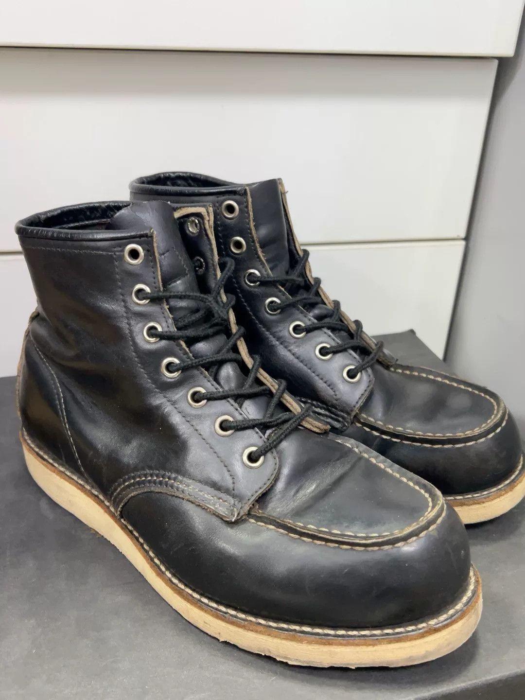Other Black Dyed Leather Logo Boots Size US 7 / EU 40 - 4 Thumbnail