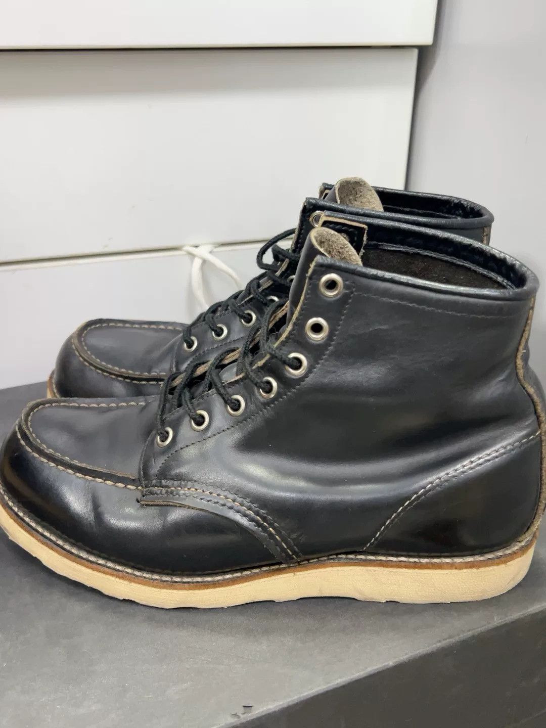 Other Black Dyed Leather Logo Boots Size US 7 / EU 40 - 2 Thumbnail