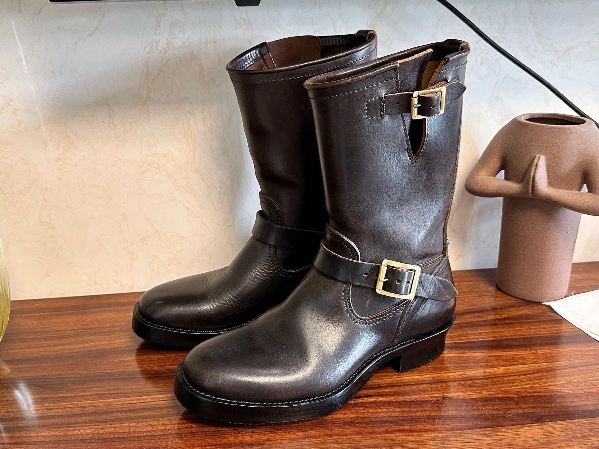 Other Attractions 444 Tea Core Engineer Boots Size US 6.5 / EU 39-40 - 2 Thumbnail