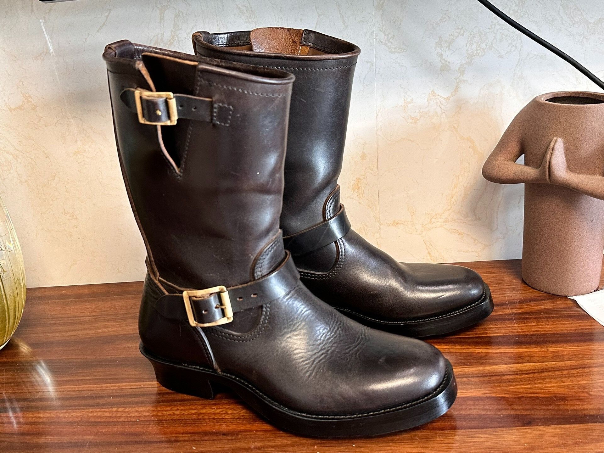 Other Attractions 444 Tea Core Engineer Boots Size US 6.5 / EU 39-40 - 3 Thumbnail
