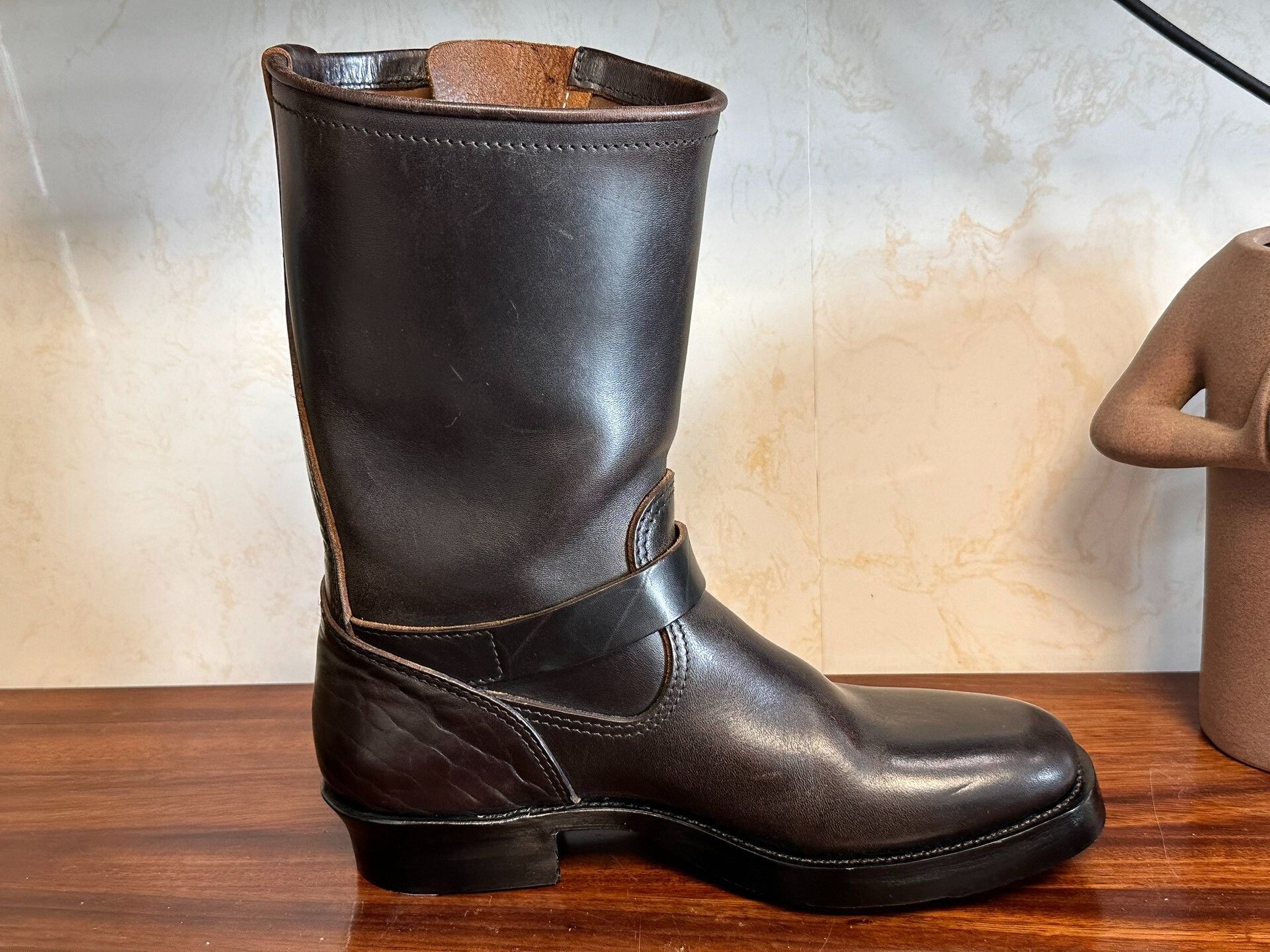 Other Attractions 444 Tea Core Engineer Boots Size US 6.5 / EU 39-40 - 4 Thumbnail