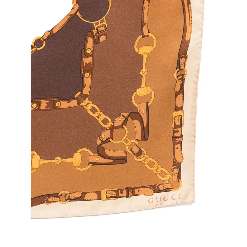 Gucci Gucci BROWN Scarves Size ONE SIZE - 2 Thumbnail