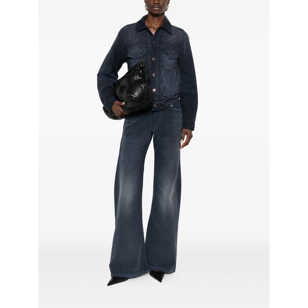 Balenciaga Balenciaga BLUE Denim - Flared Jeans Size 26" / US 2 / IT 38 - 4 Thumbnail