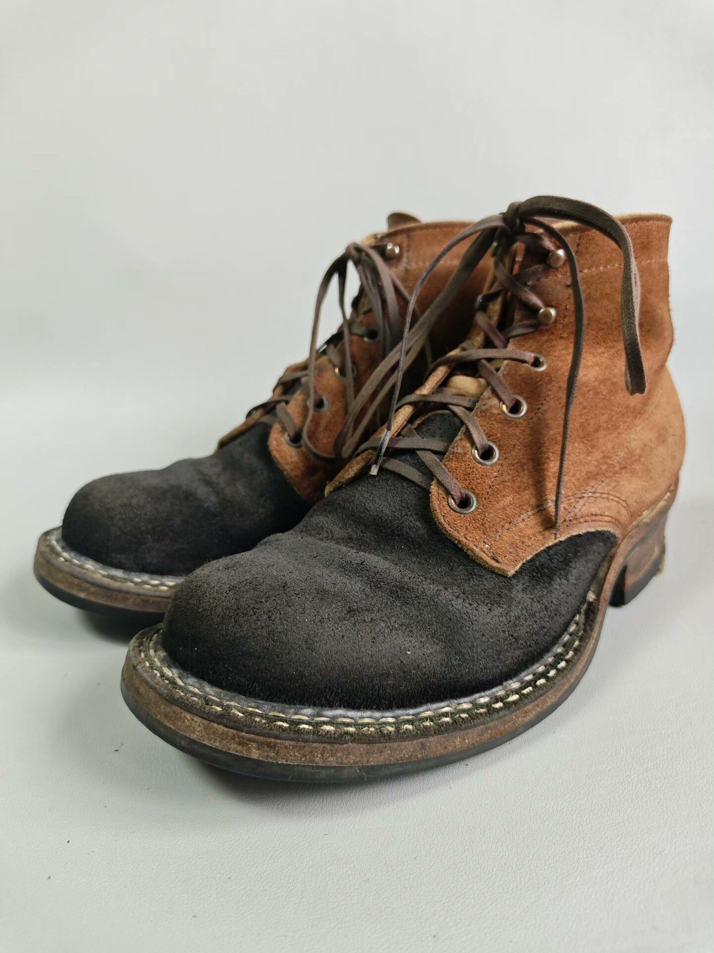 Other Brown Boots with Black Splicing Size US 6.5 / EU 39-40 - 3 Thumbnail