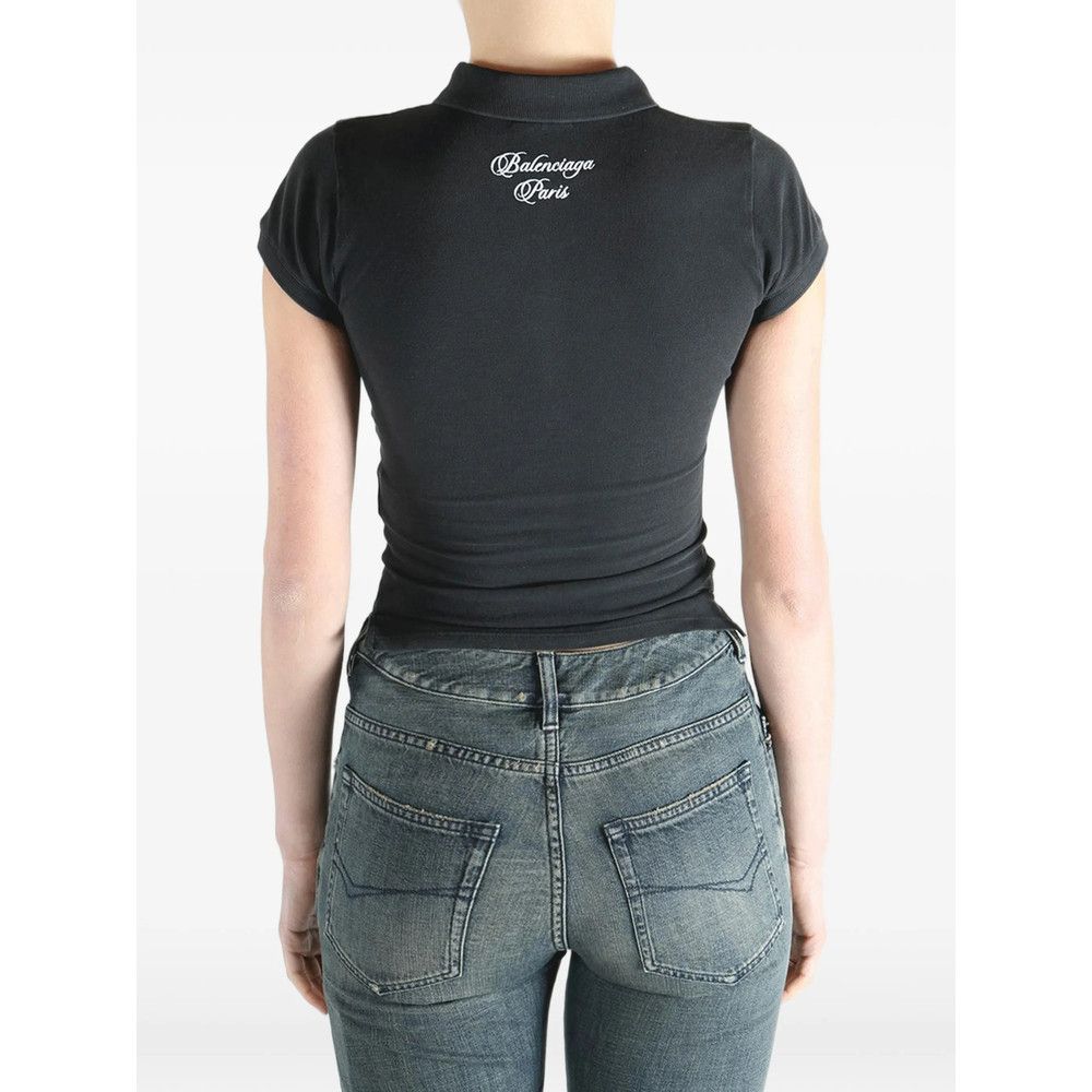 Balenciaga Balenciaga BLACK Tops - Polo Tops Size XS / US 0-2 / IT 36-38 - 4 Thumbnail