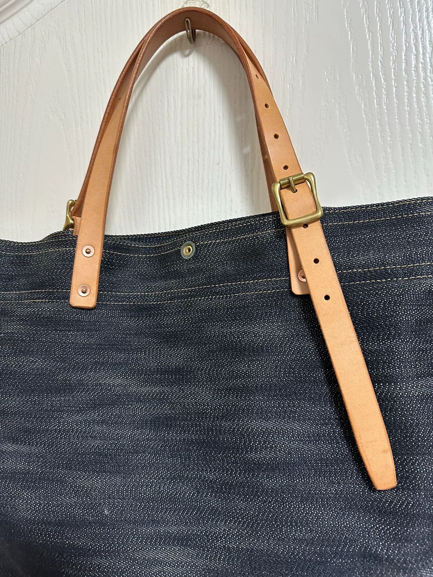 Other Medium Denim Leather Bucket Backpack Size ONE SIZE - 6 Thumbnail