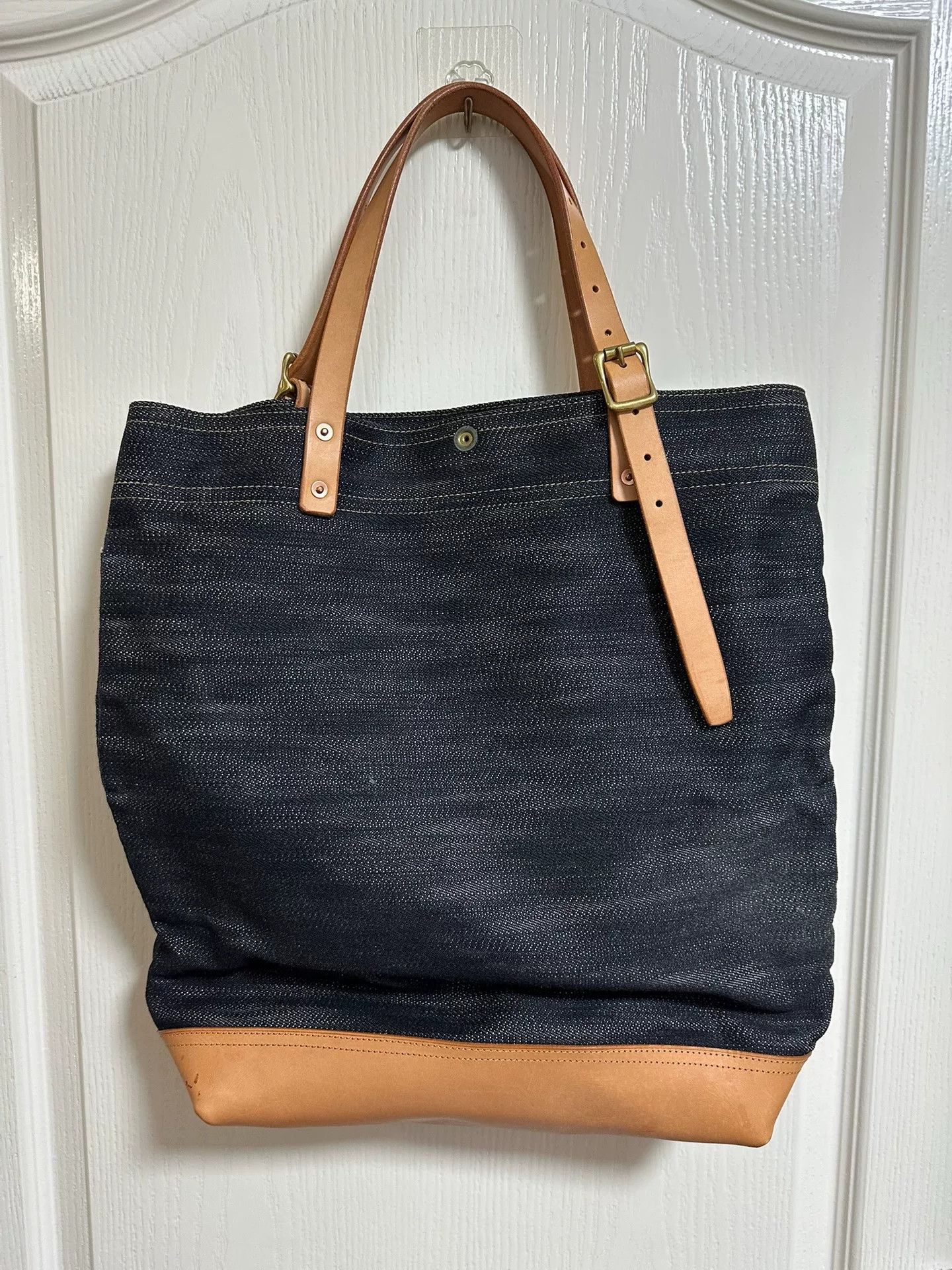 Other Medium Denim Leather Bucket Backpack Size ONE SIZE - 4 Thumbnail