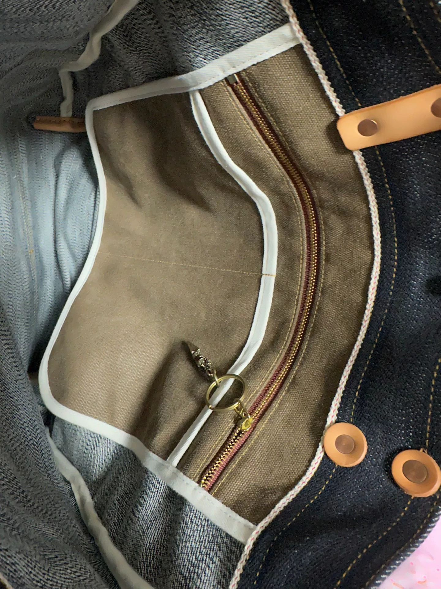 Other Medium Denim Leather Bucket Backpack Size ONE SIZE - 9 Thumbnail