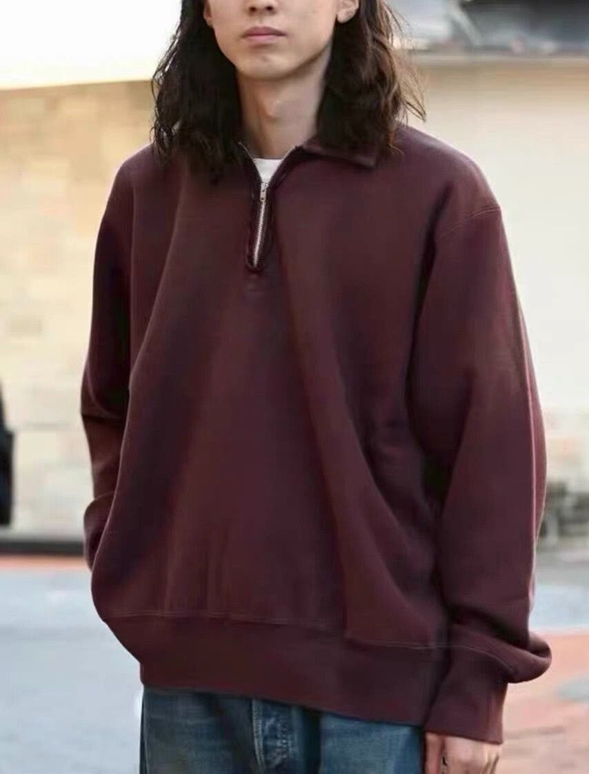 A.PRESSE a.presse Vintage Half Zip Sweat 25AW Size US L / EU 52-54 / 3 - 8 Thumbnail