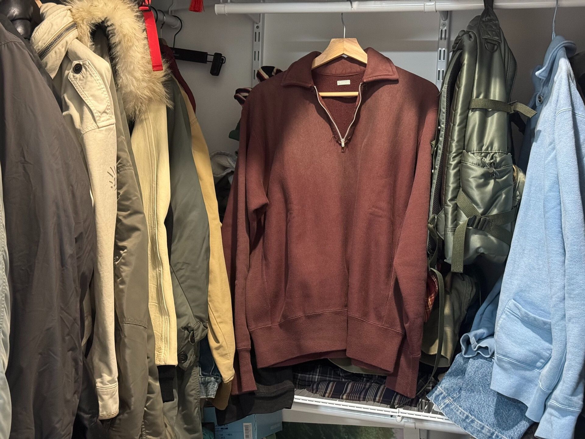 A.PRESSE a.presse Vintage Half Zip Sweat 25AW Size US L / EU 52-54 / 3 - 6 Thumbnail