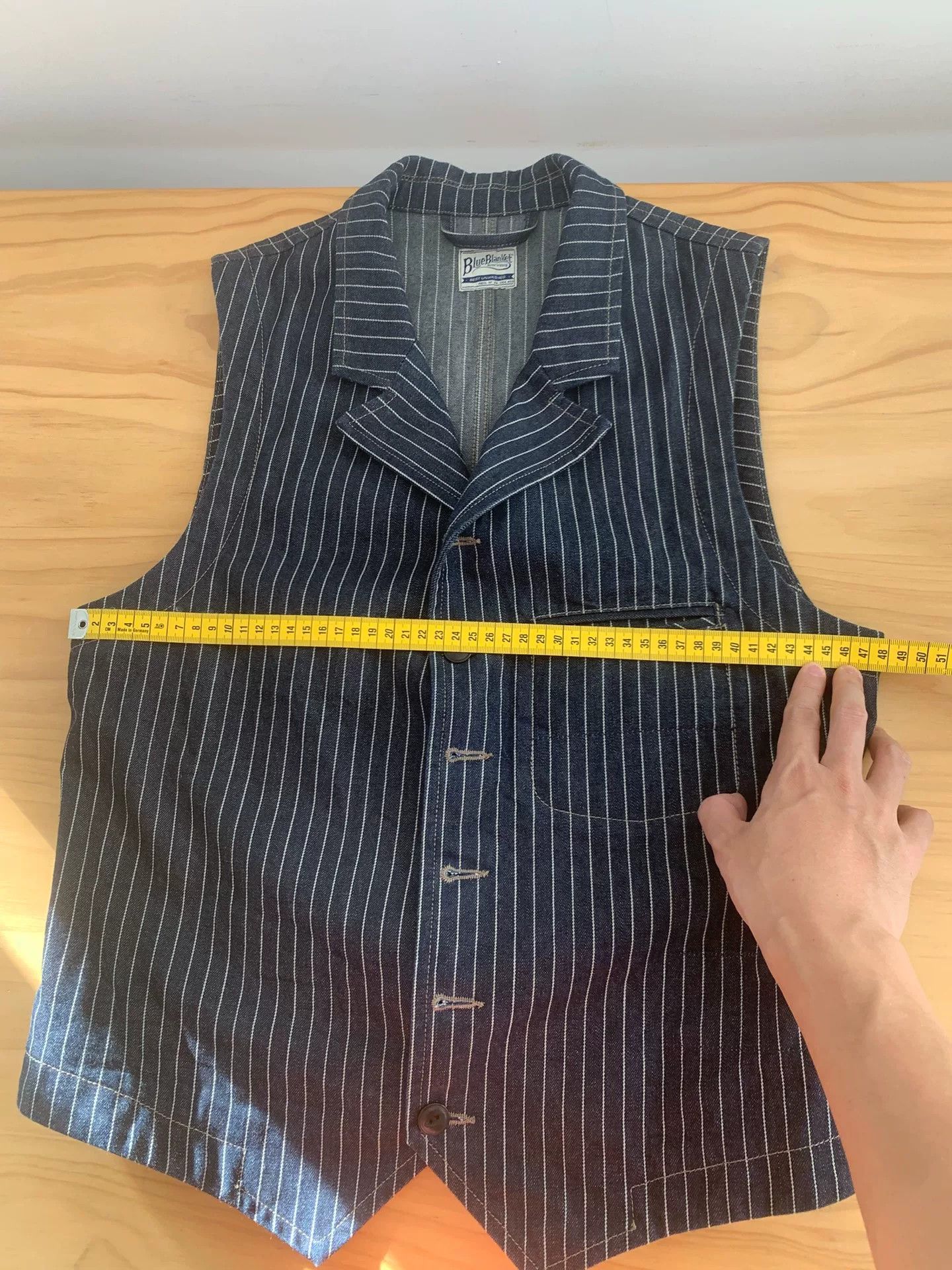 Japanese Brand Blue Blanket v02 Cotton Vest Size US S / EU 44-46 / 1 - 8 Thumbnail