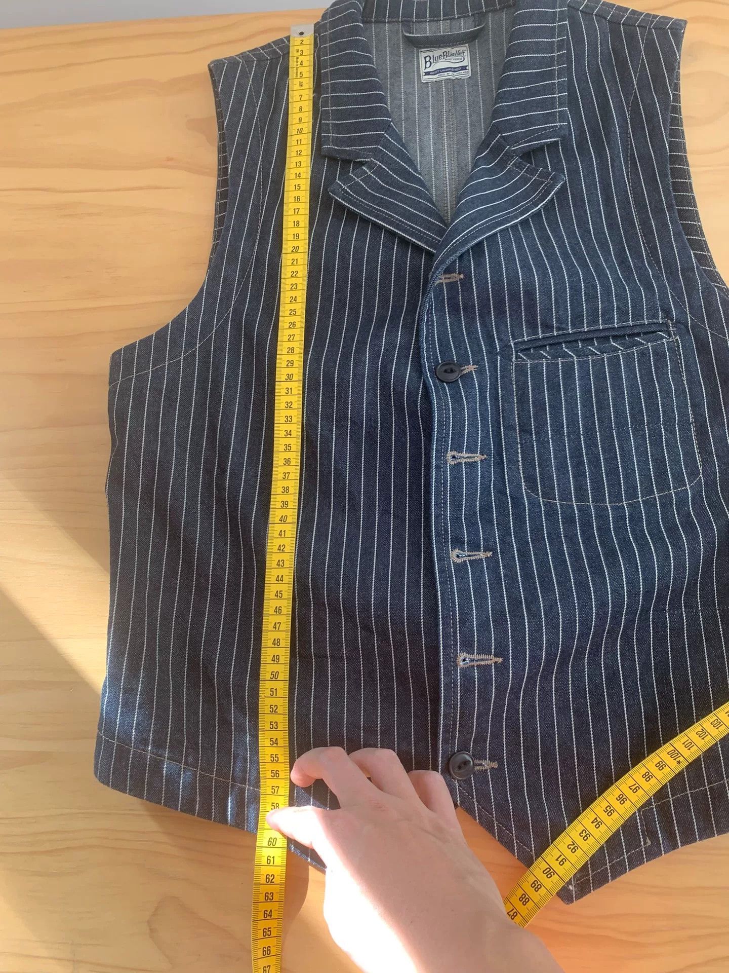 Japanese Brand Blue Blanket v02 Cotton Vest Size US S / EU 44-46 / 1 - 9 Thumbnail