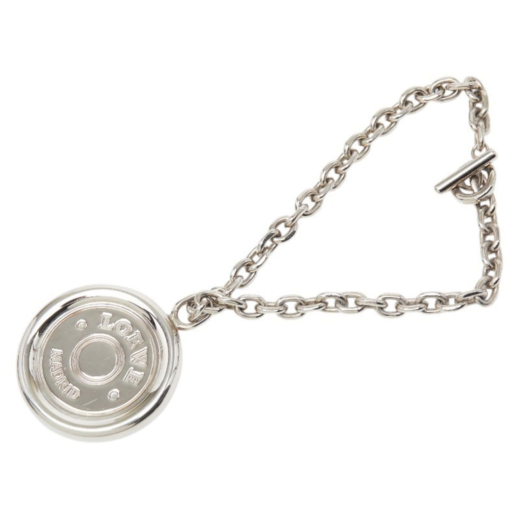 Loewe LOEWE logo keychain accessory bag charm silver metal women's Size ONE SIZE - 2 Thumbnail
