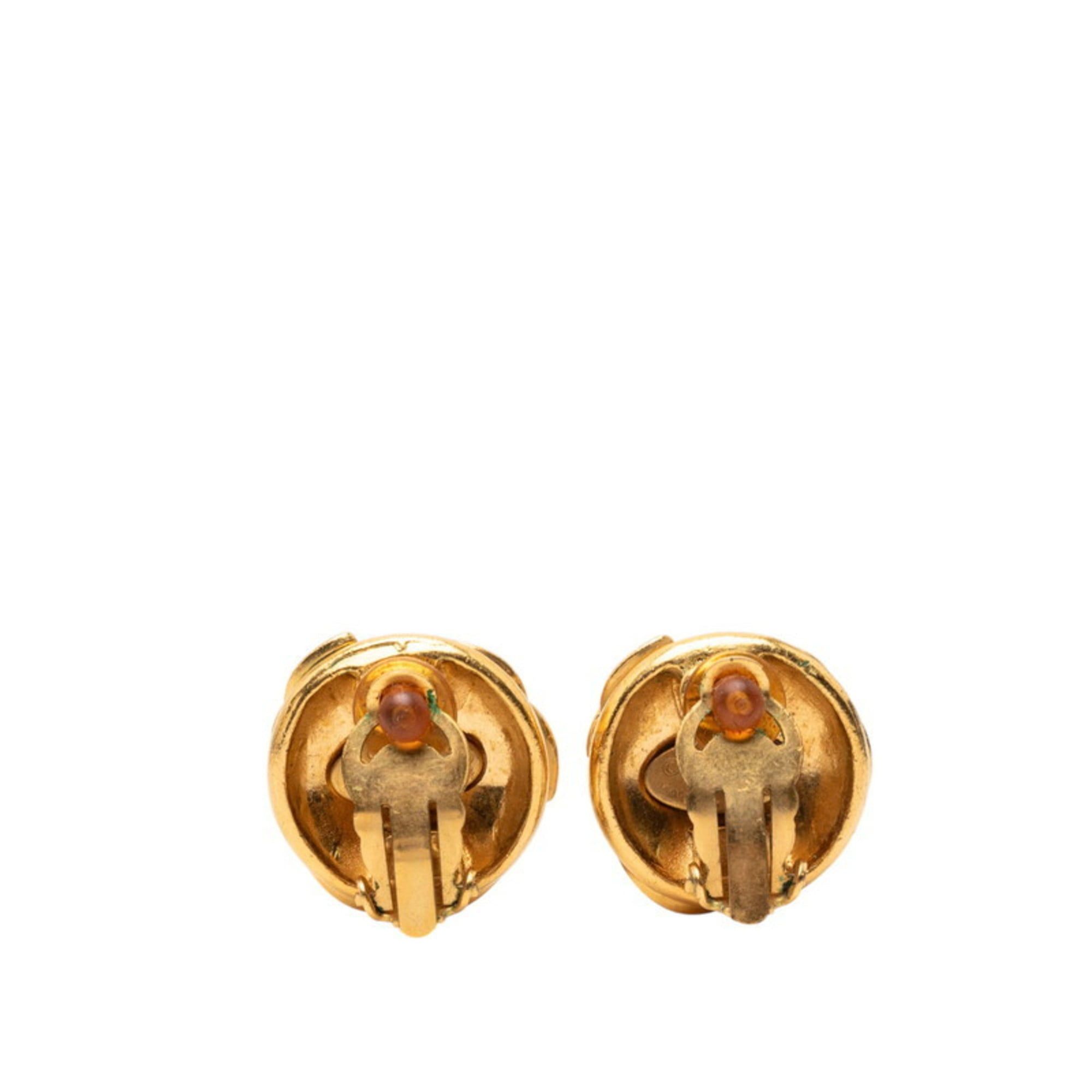 Chanel Vintage Chanel Coco Mark Earrings, Gold Plated, Women's, CHANEL Size ONE SIZE - 2 Thumbnail