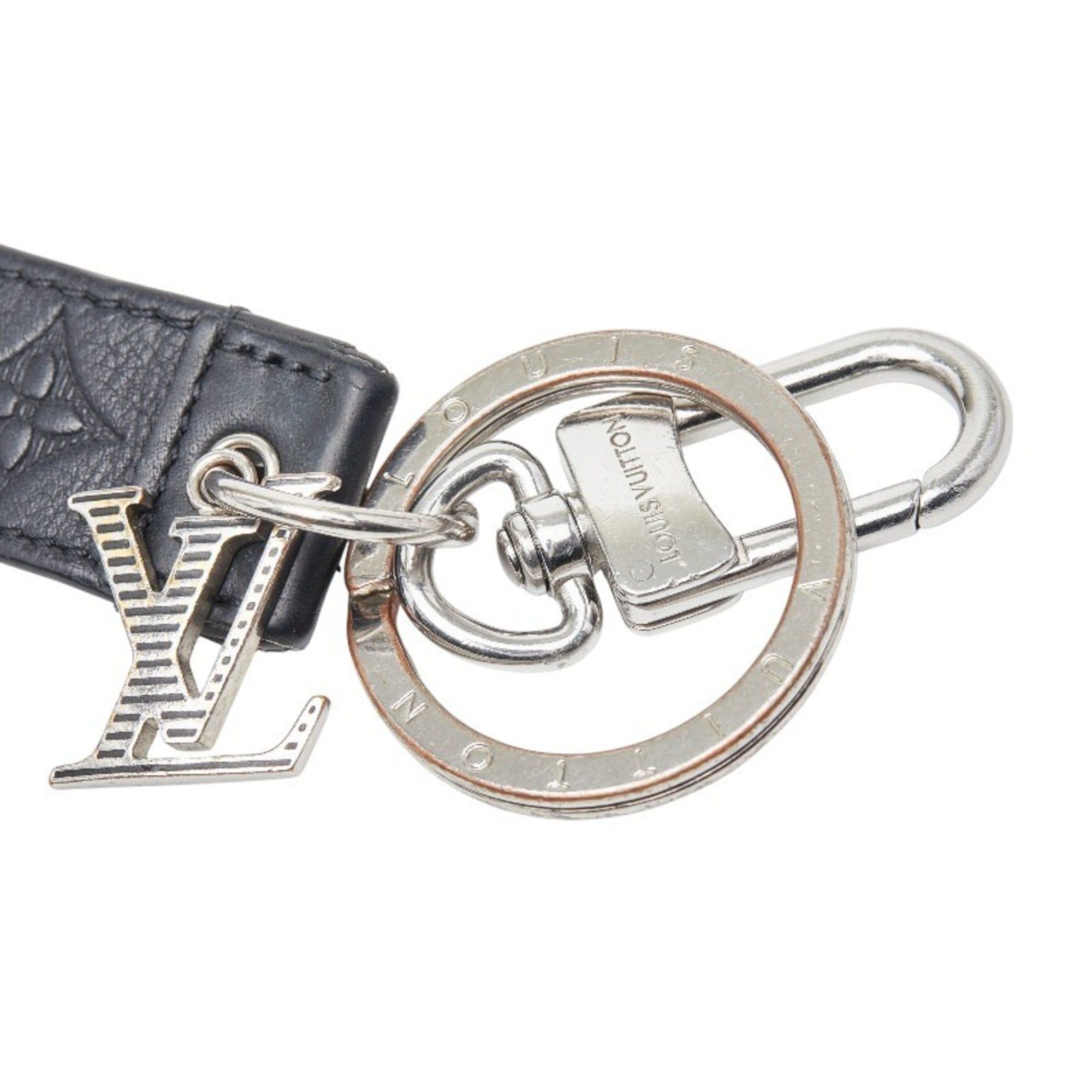 Louis Vuitton Louis Vuitton Monogram Shadow Porte Cles Dragonne Keychain Accessory Bag Charm M01298 Black Silver Metal Leather Women's LOUIS VUITTON Size ONE SIZE - 4 Thumbnail