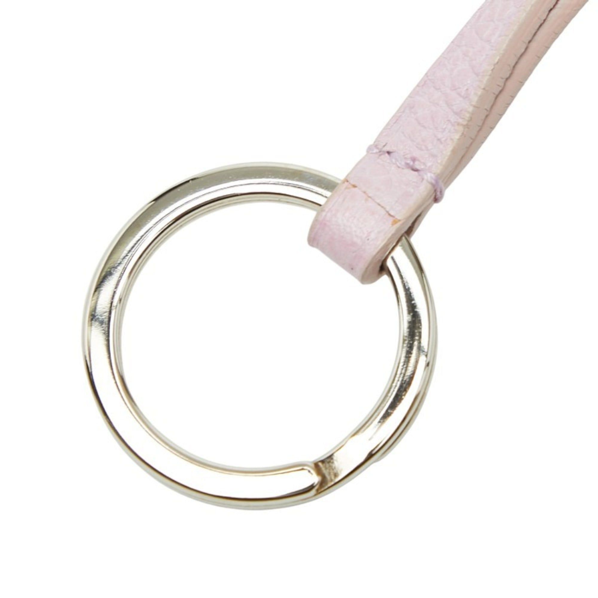 Bvlgari BVLGARI Crochet Key Ring Neck Holder Pink Leather Women's Size ONE SIZE - 8 Thumbnail