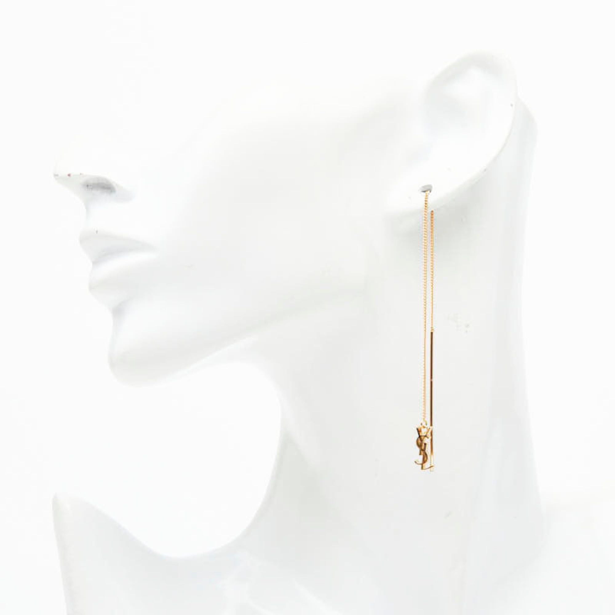 Yves Saint Laurent Yves Saint Laurent Saint Laurent Cassandra Threader Earrings, Gold Plated, Women's, SAINT LAURENT Size ONE SIZE - 4 Thumbnail