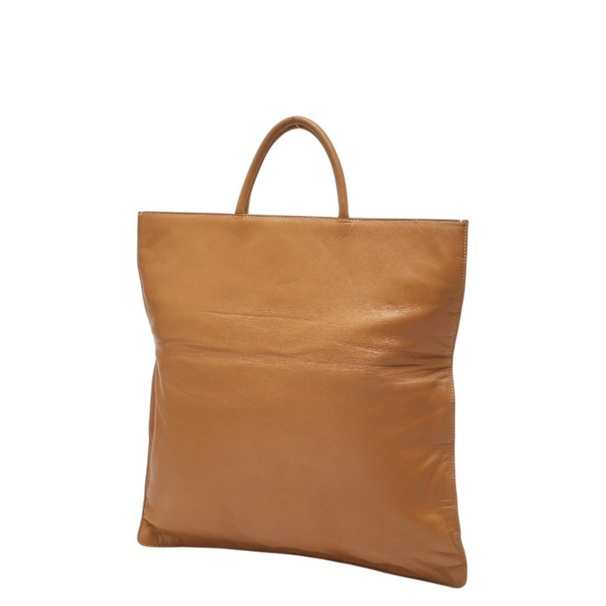 Loewe LOEWE Anagram Tote Bag, Beige Leather, Women's Size ONE SIZE - 2 Thumbnail