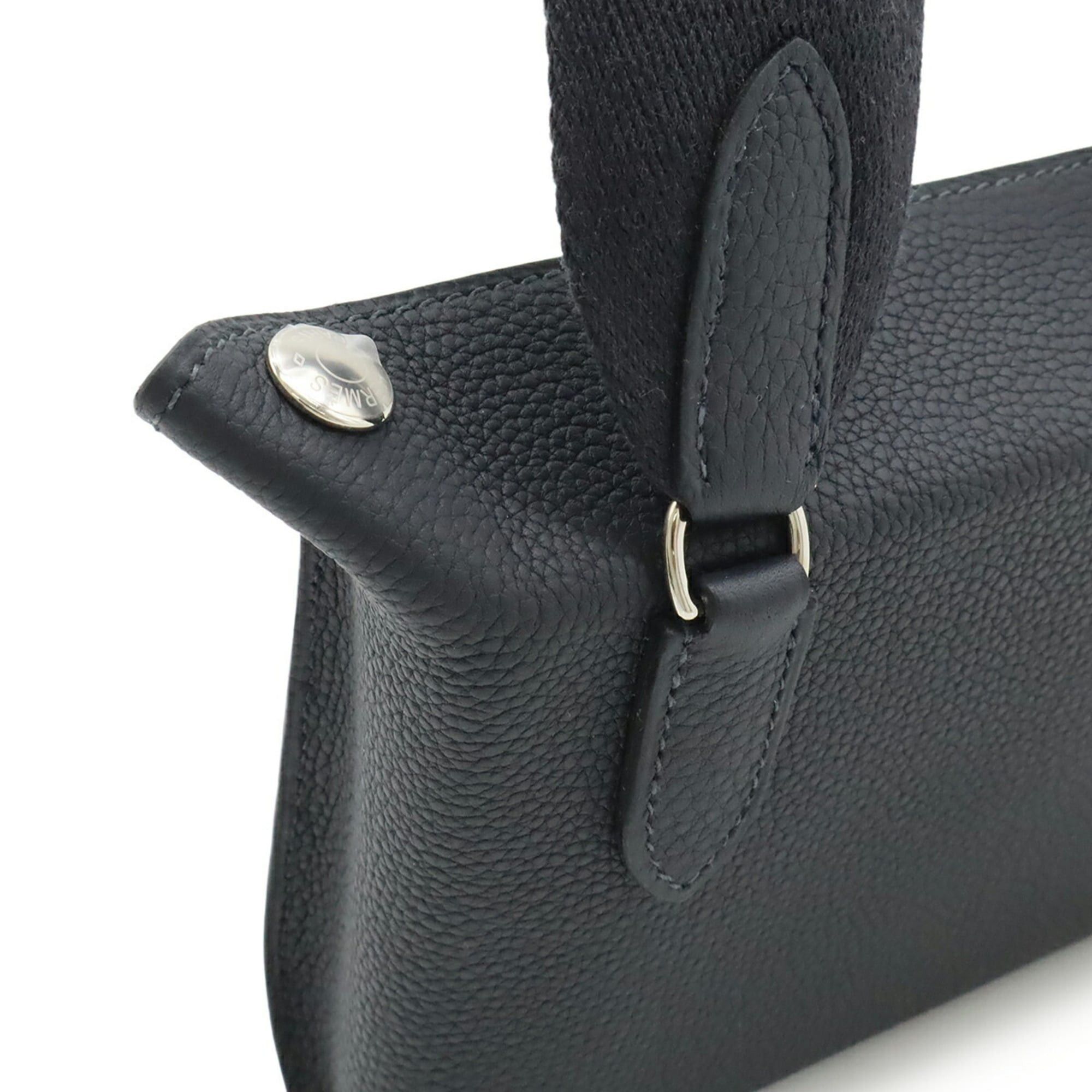 Hermes HERMES Hermès Vide Poche H Evelyn Shoulder Bag Togo Black W Stamp Size ONE SIZE - 5 Thumbnail