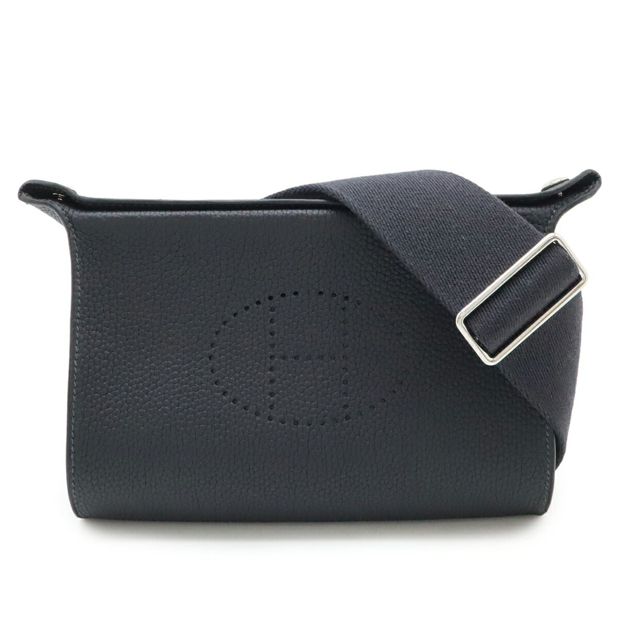 Hermes HERMES Hermès Vide Poche H Evelyn Shoulder Bag Togo Black W Stamp Size ONE SIZE - 2 Thumbnail