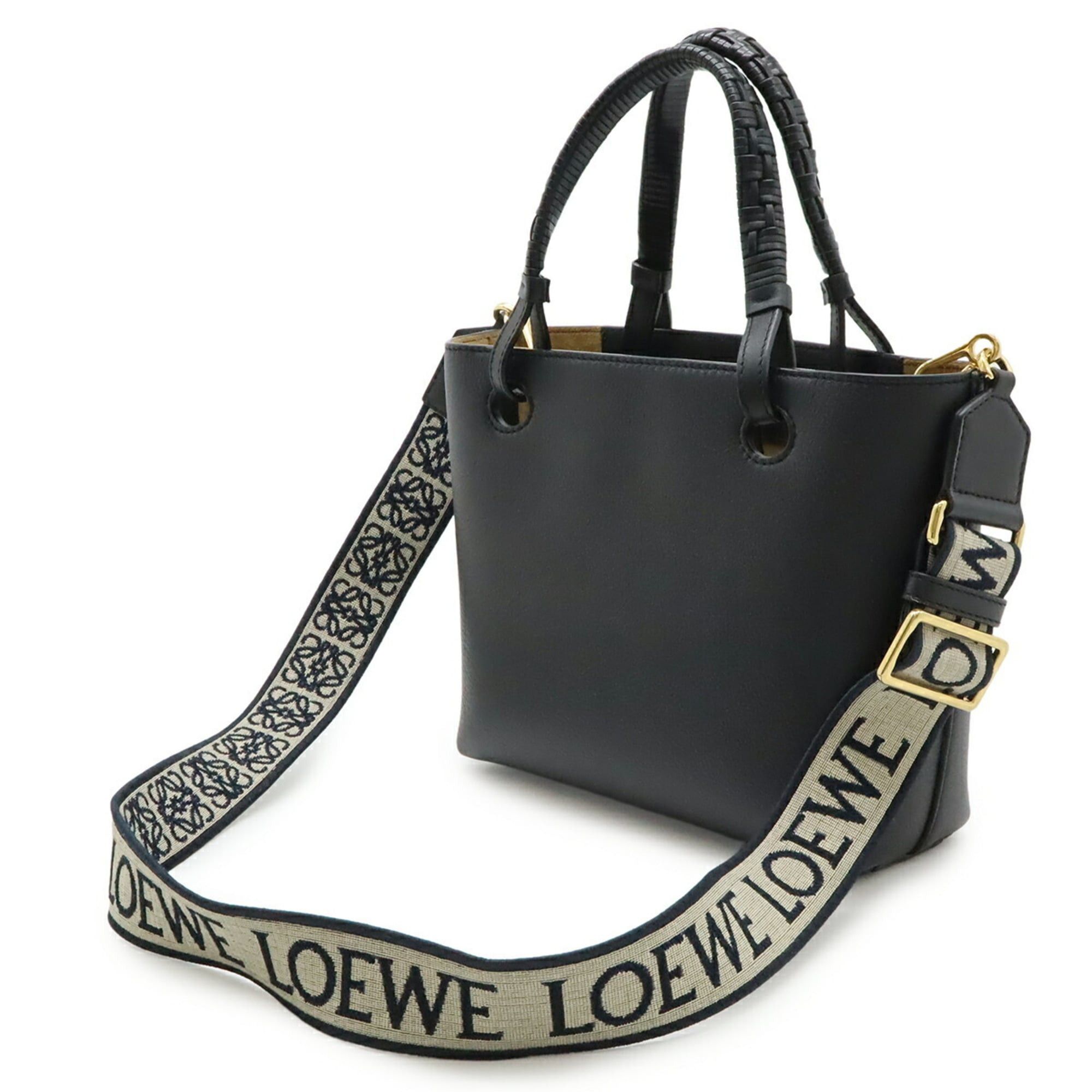 Loewe LOEWE Inflated Anagram Tote Mini Bag, Handbag/Shoulder Black Leather, A717S74X05 Size ONE SIZE - 3 Thumbnail