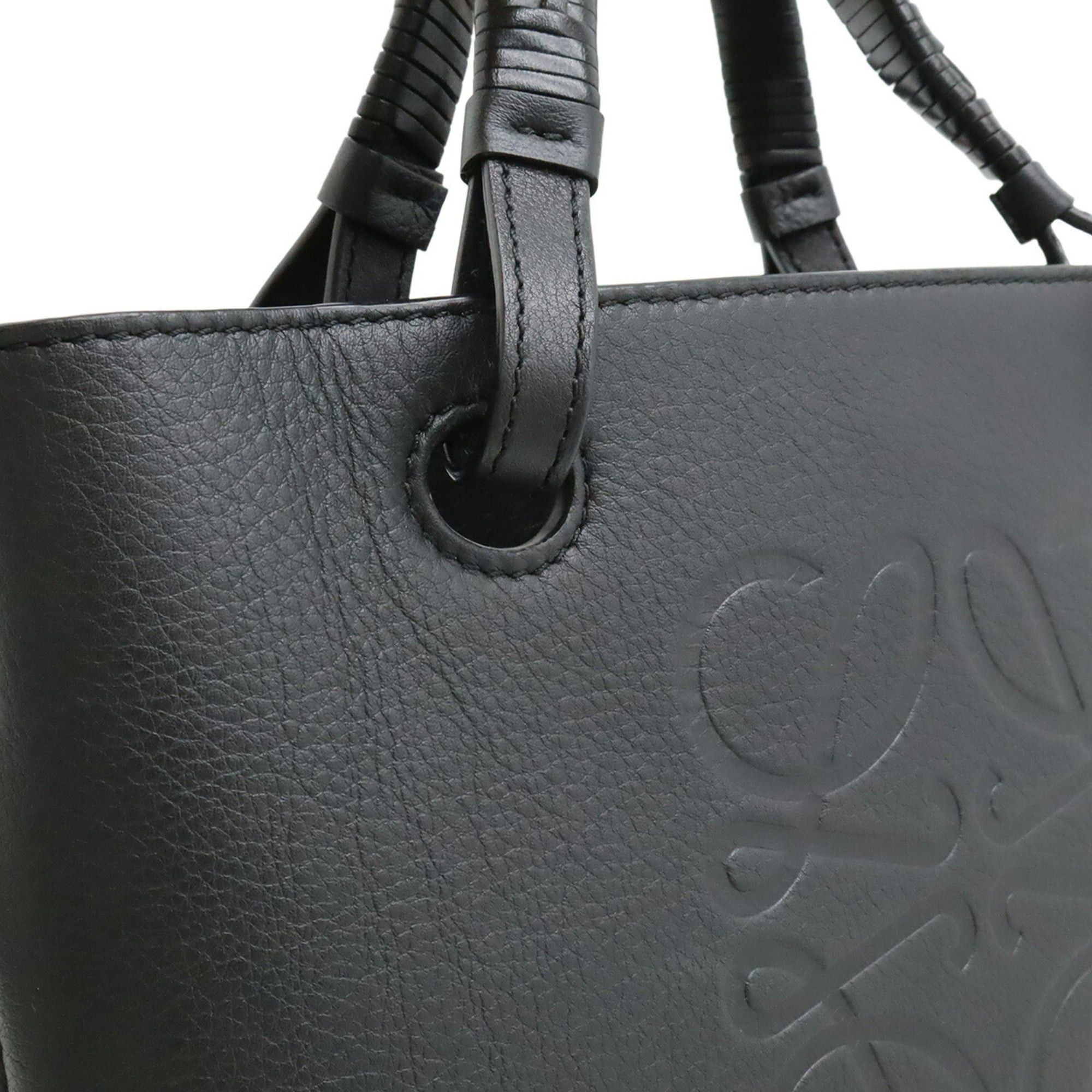 Loewe LOEWE Inflated Anagram Tote Mini Bag, Handbag/Shoulder Black Leather, A717S74X05 Size ONE SIZE - 9 Thumbnail