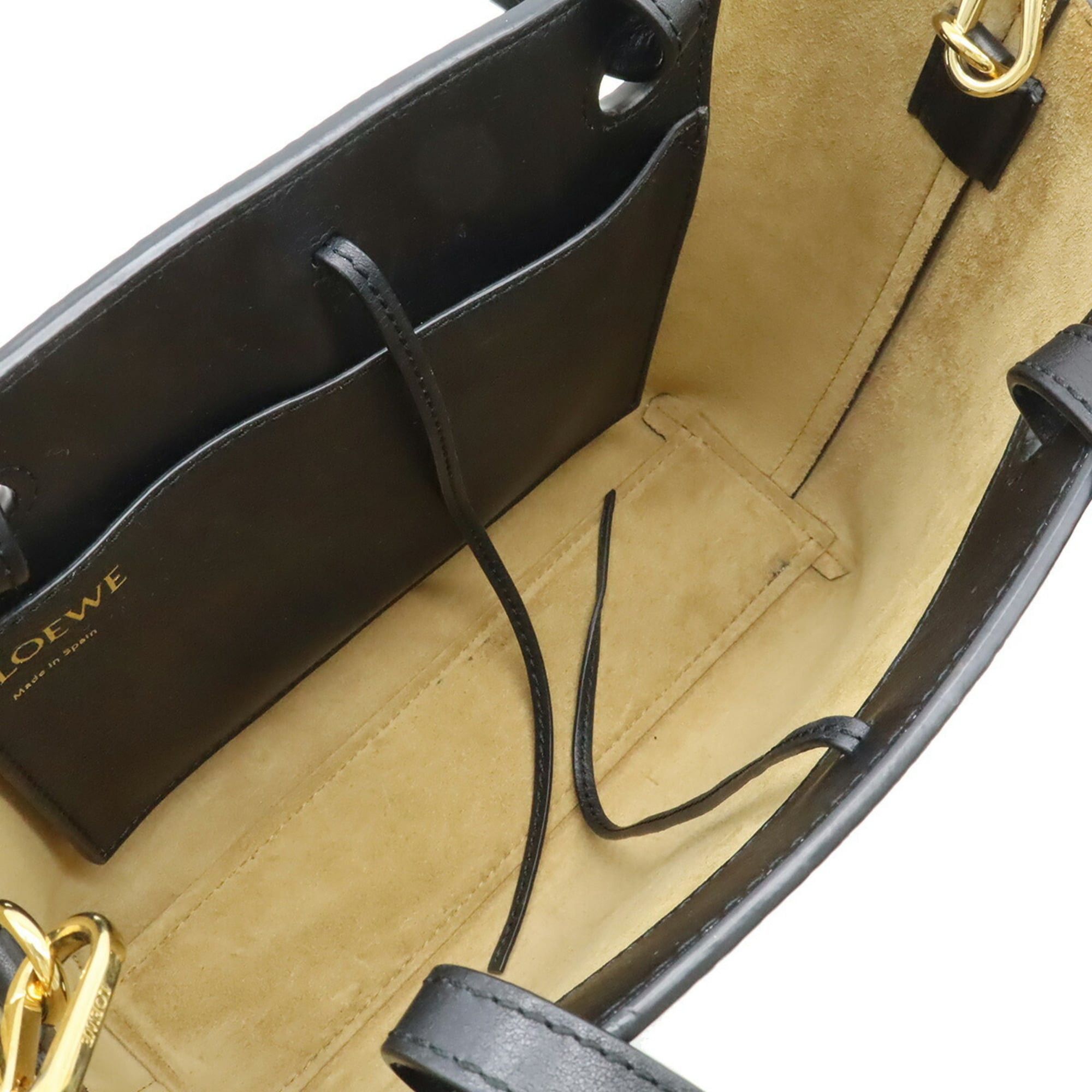 Loewe LOEWE Inflated Anagram Tote Mini Bag, Handbag/Shoulder Black Leather, A717S74X05 Size ONE SIZE - 6 Thumbnail