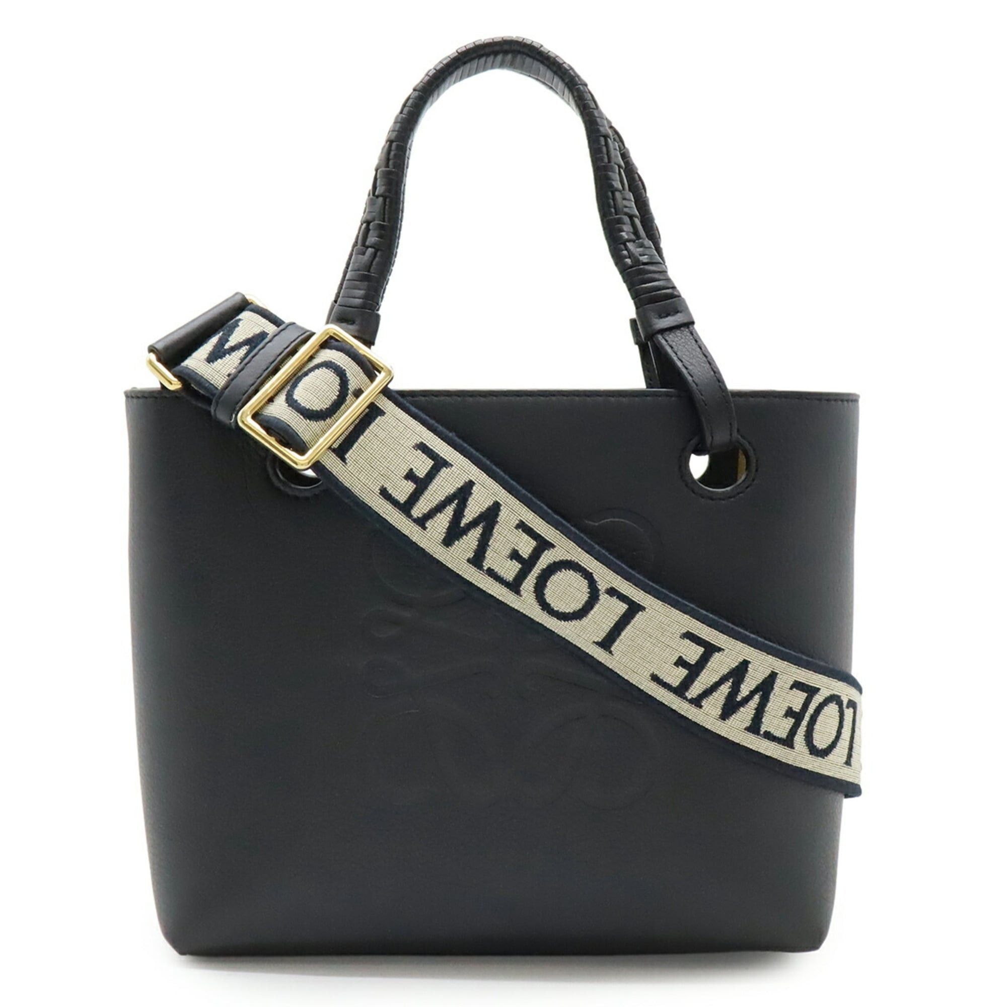Loewe LOEWE Inflated Anagram Tote Mini Bag, Handbag/Shoulder Black Leather, A717S74X05 Size ONE SIZE - 2 Thumbnail