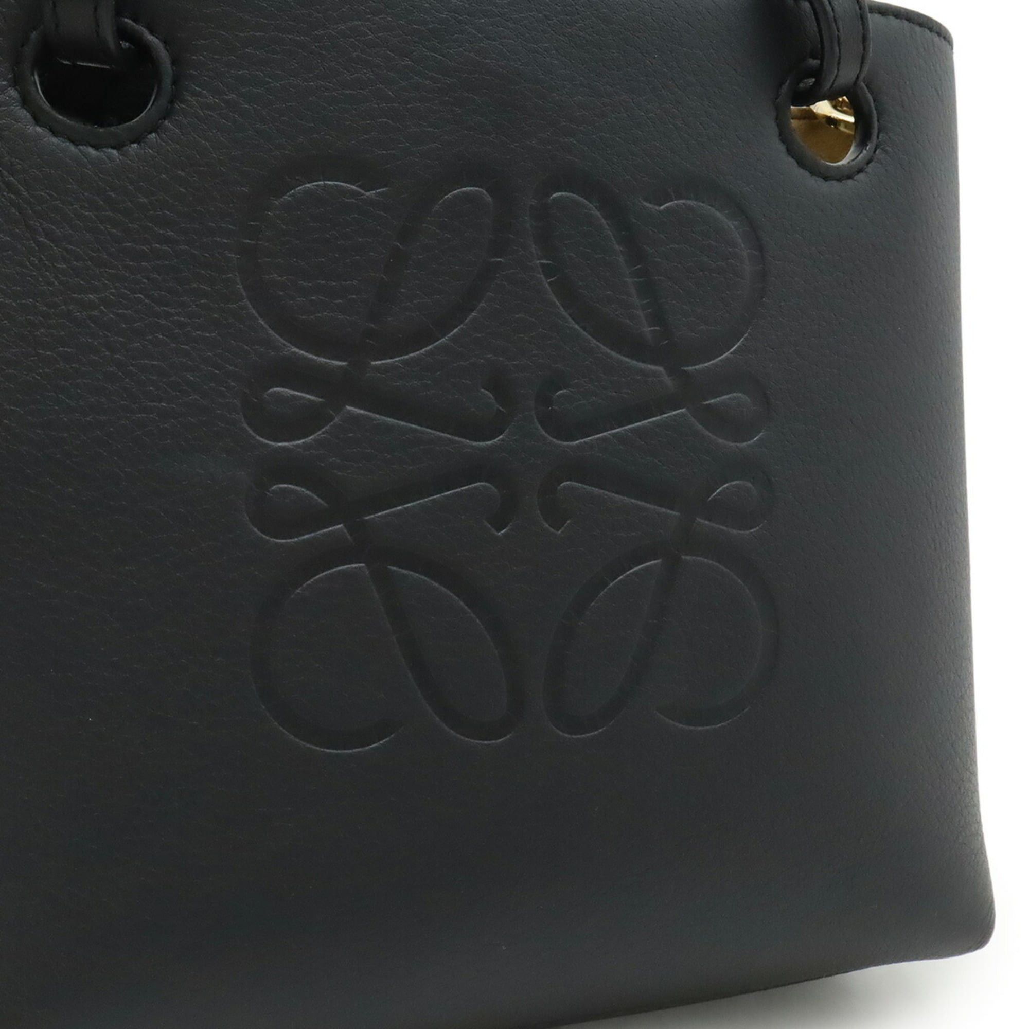 Loewe LOEWE Inflated Anagram Tote Mini Bag, Handbag/Shoulder Black Leather, A717S74X05 Size ONE SIZE - 10 Thumbnail