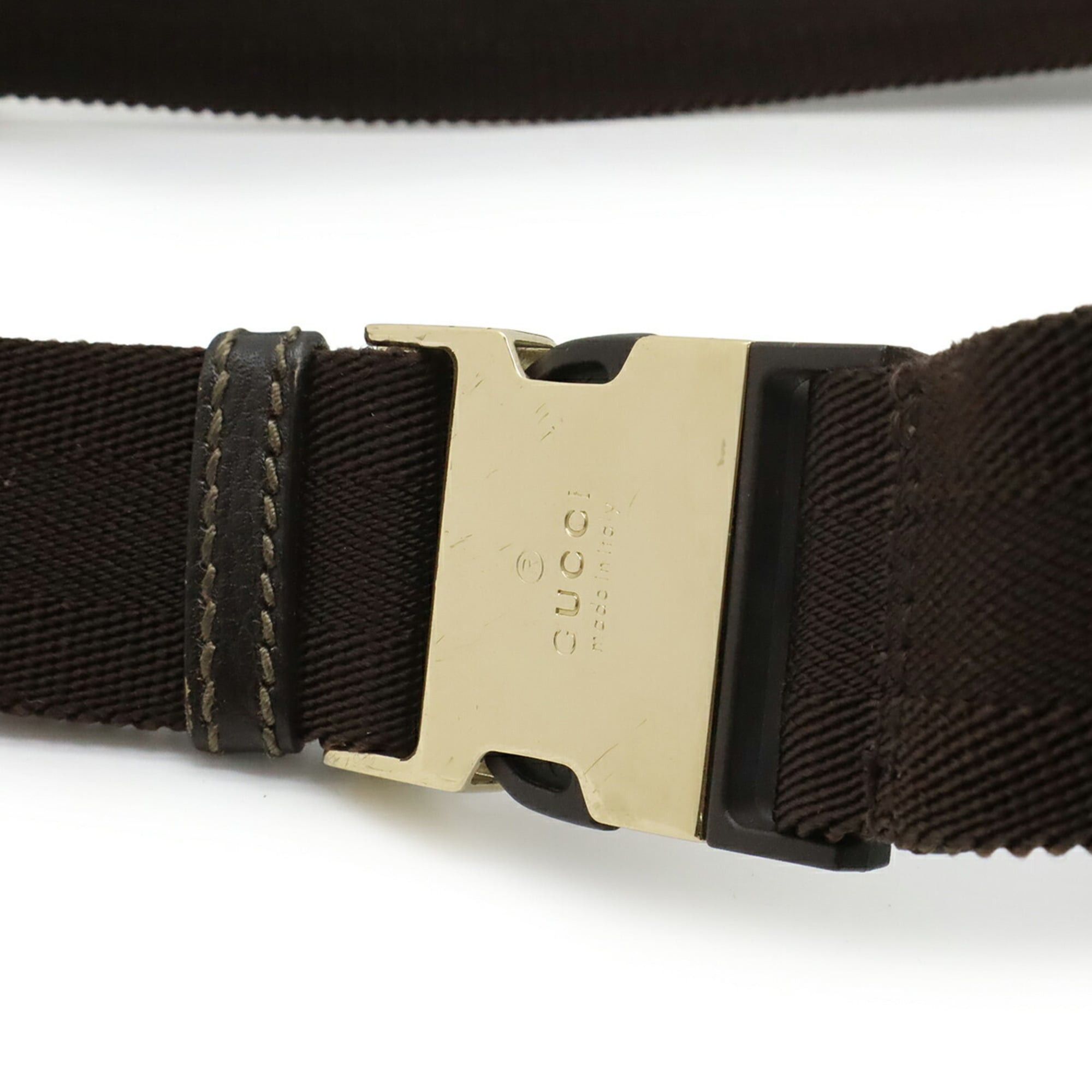 Gucci GUCCI Guccissima waist bag, pouch, body hip leather, dark brown, 246417 Size ONE SIZE - 7 Thumbnail