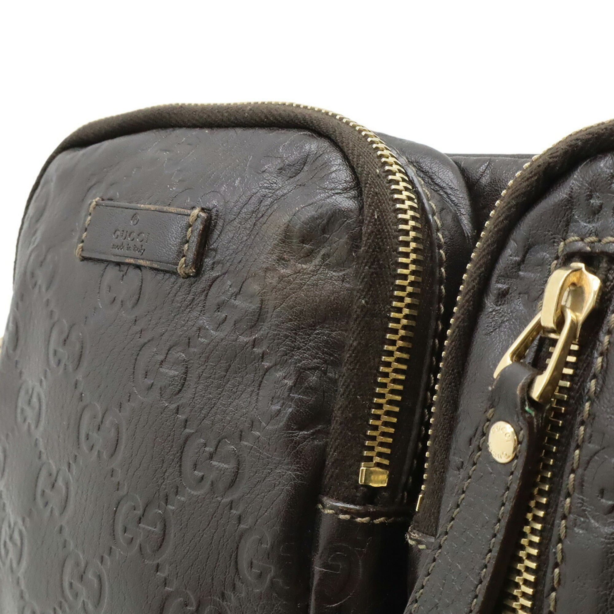 Gucci GUCCI Guccissima waist bag, pouch, body hip leather, dark brown, 246417 Size ONE SIZE - 10 Thumbnail