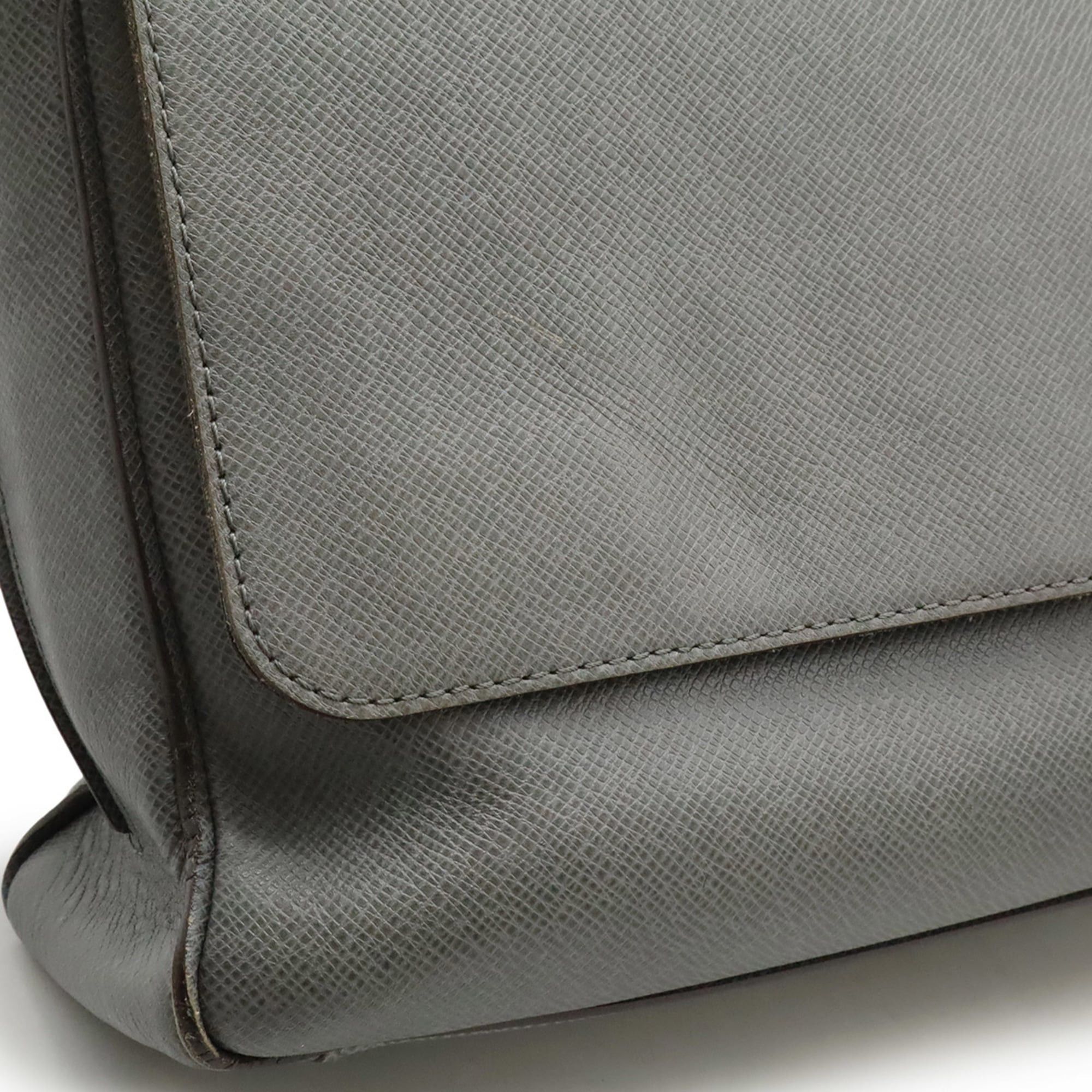 Louis Vuitton LOUIS VUITTON Taiga Roman MM Shoulder Bag/Handbag in Glacier Leather, Gray, M32623 Size ONE SIZE - 7 Thumbnail