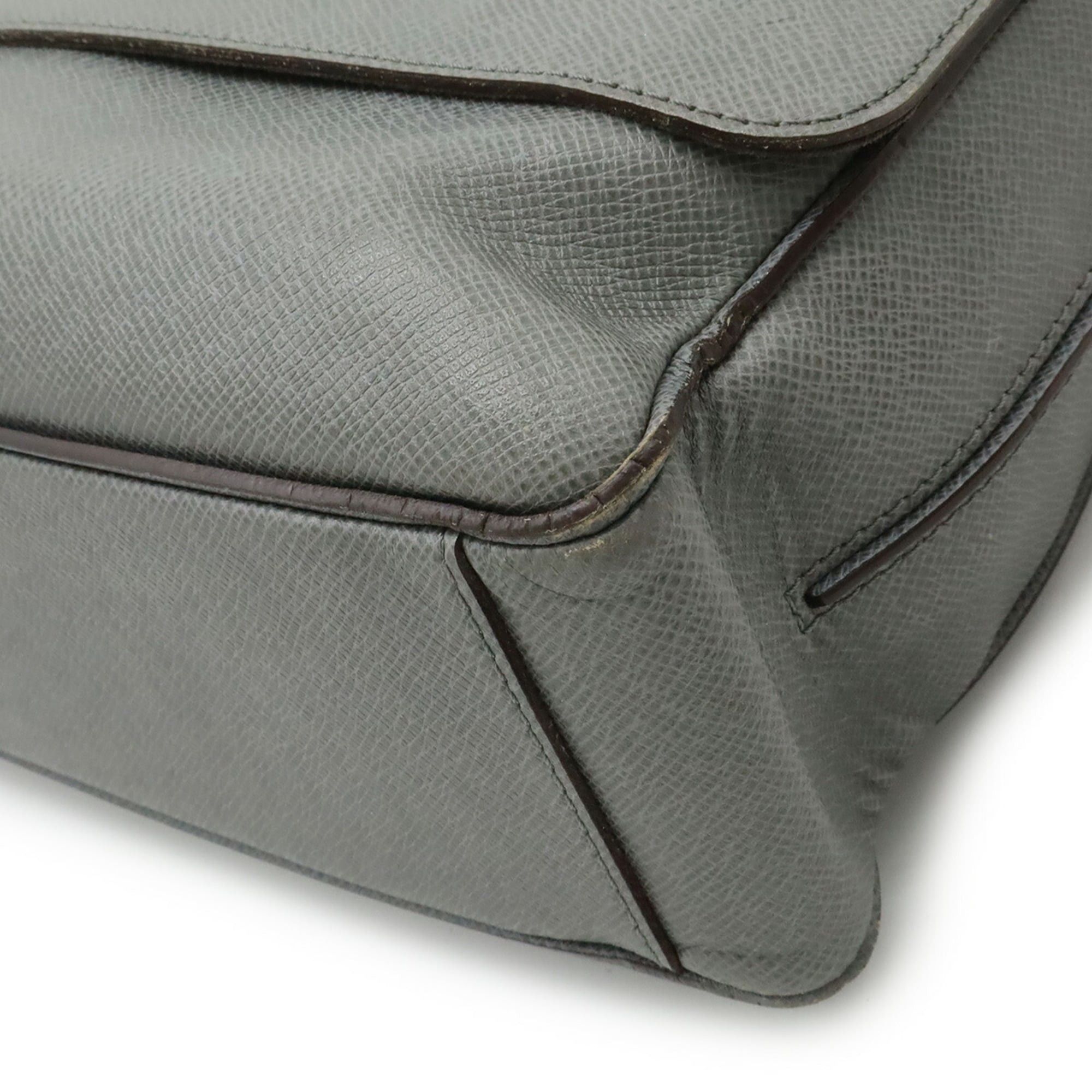 Louis Vuitton LOUIS VUITTON Taiga Roman MM Shoulder Bag/Handbag in Glacier Leather, Gray, M32623 Size ONE SIZE - 4 Thumbnail