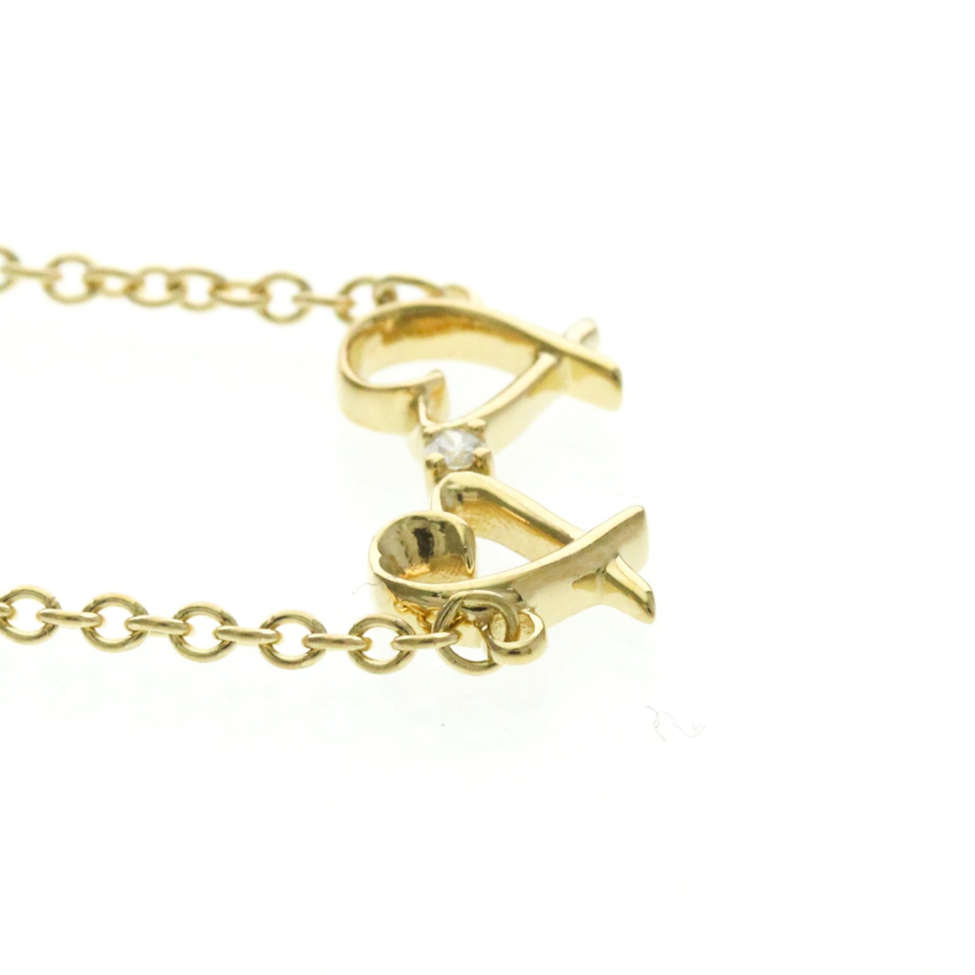 Tiffany & Co. Tiffany Double Loving Heart Diamond Bracelet Yellow Gold (18K) Diamond Charm Bracelet Gold Size ONE SIZE - 5 Thumbnail