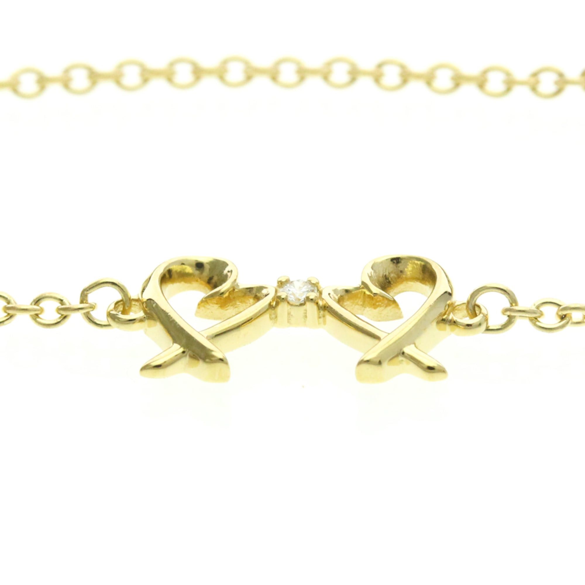 Tiffany & Co. Tiffany Double Loving Heart Diamond Bracelet Yellow Gold (18K) Diamond Charm Bracelet Gold Size ONE SIZE - 4 Thumbnail
