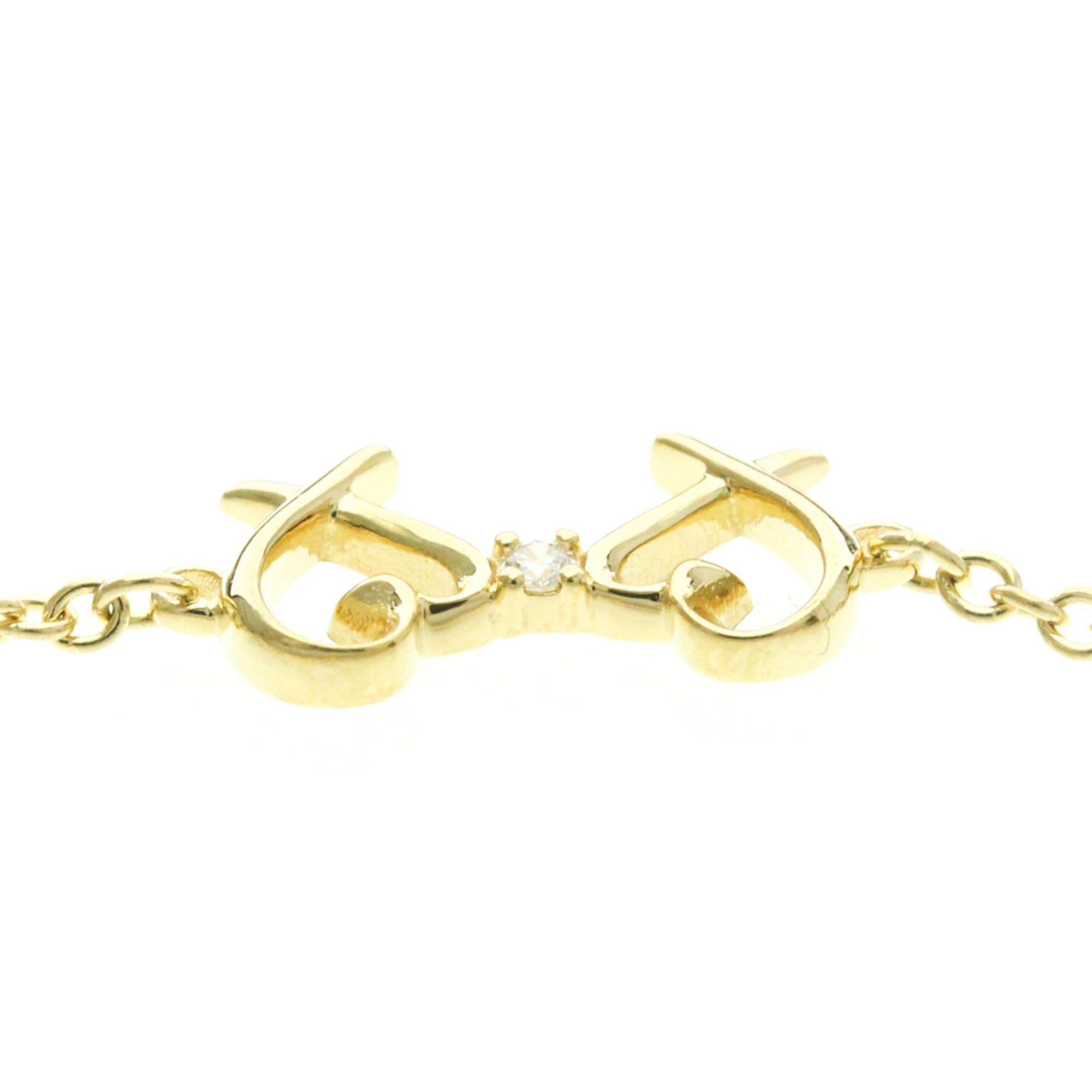Tiffany & Co. Tiffany Double Loving Heart Diamond Bracelet Yellow Gold (18K) Diamond Charm Bracelet Gold Size ONE SIZE - 6 Thumbnail