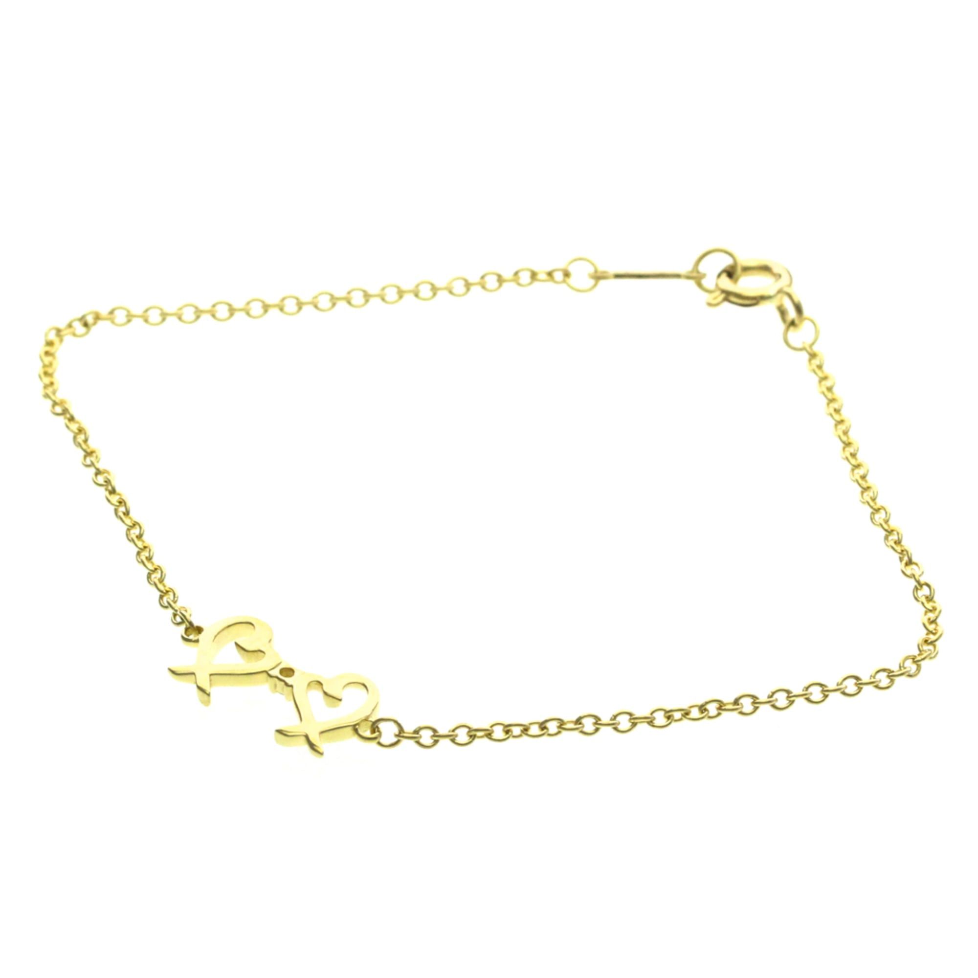 Tiffany & Co. Tiffany Double Loving Heart Diamond Bracelet Yellow Gold (18K) Diamond Charm Bracelet Gold Size ONE SIZE - 2 Thumbnail