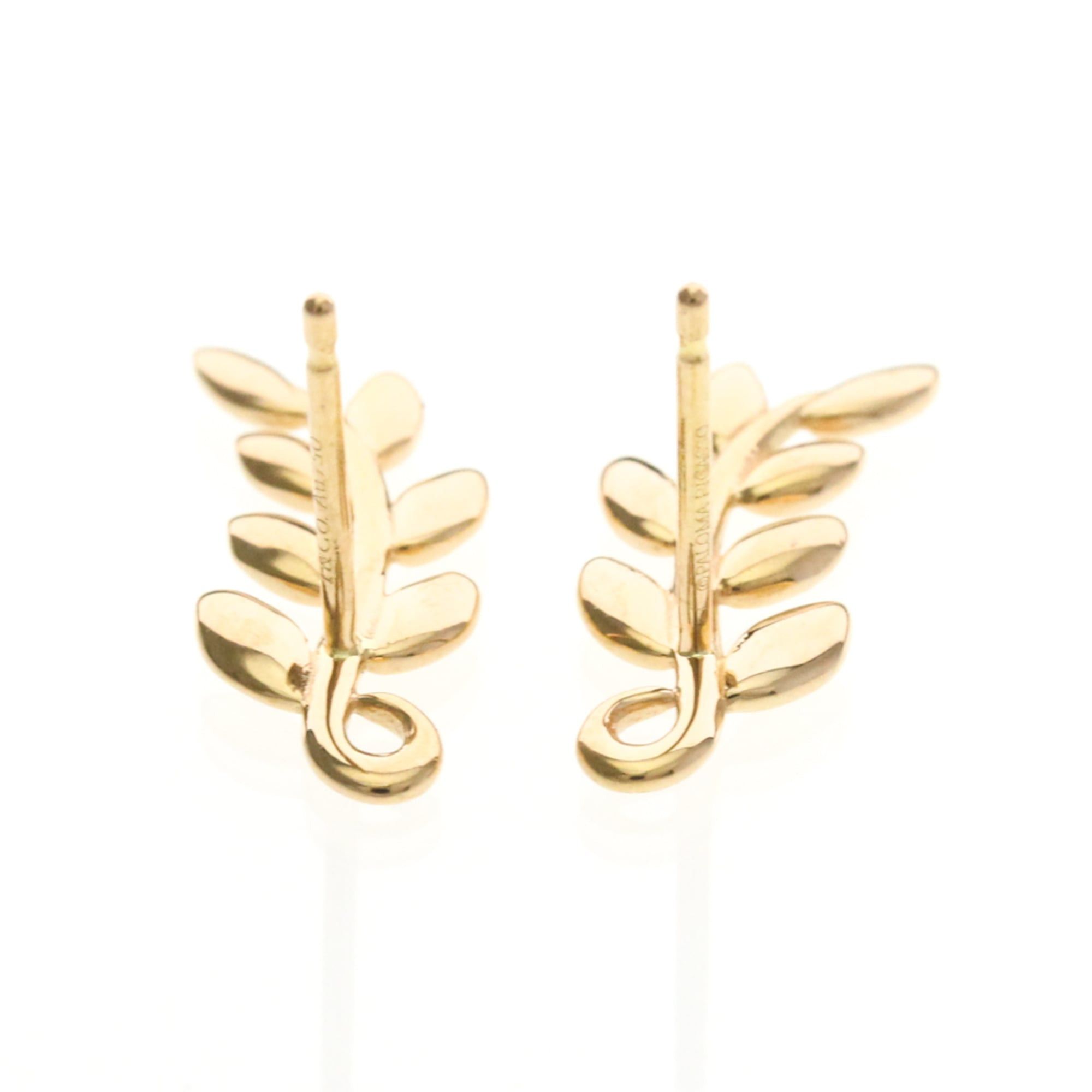 Tiffany & Co. Tiffany Olive Leaf Earrings No Stone Pink Gold (18K) Stud Earrings Pink Gold Size ONE SIZE - 6 Thumbnail