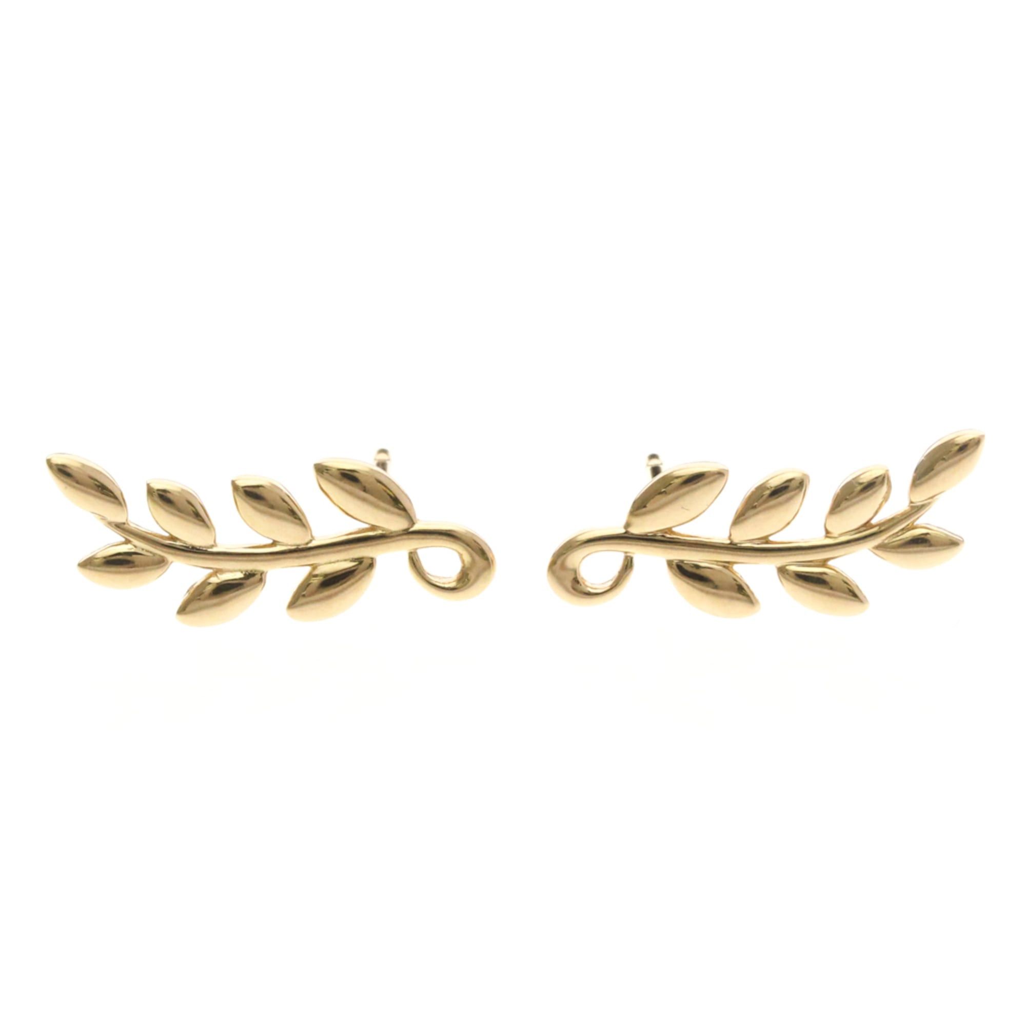 Tiffany & Co. Tiffany Olive Leaf Earrings No Stone Pink Gold (18K) Stud Earrings Pink Gold Size ONE SIZE - 3 Thumbnail