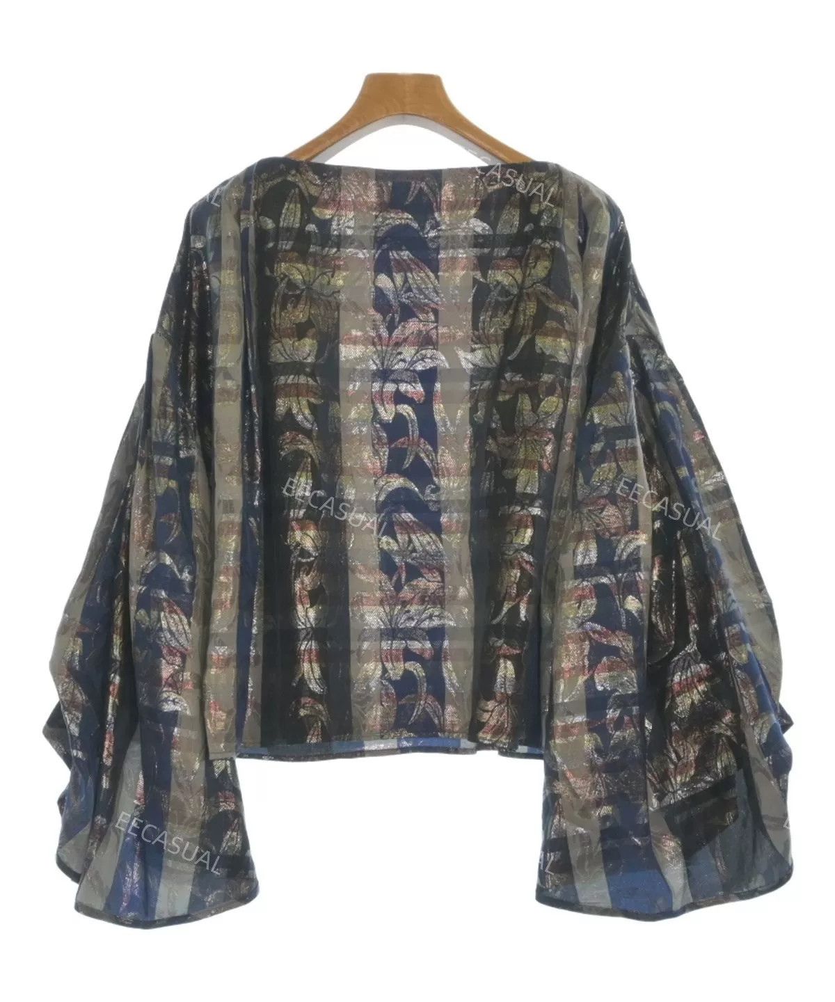 Other Mame Kurogouchi Gold Foil Blouson Sleeve Top Size M / US 6-8 / IT 42-44 - 2 Thumbnail