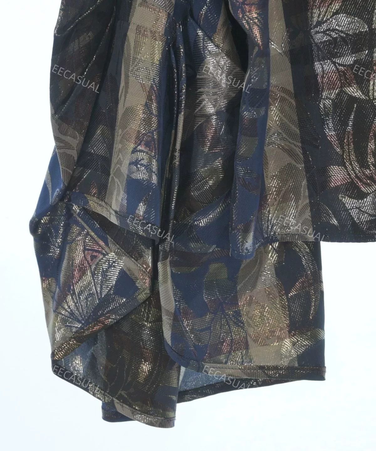 Other Mame Kurogouchi Gold Foil Blouson Sleeve Top Size M / US 6-8 / IT 42-44 - 5 Thumbnail